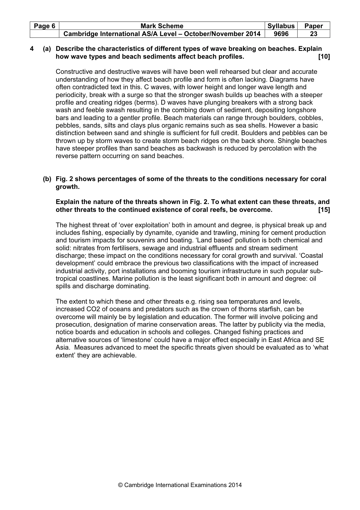 Mark scheme, page 6 of 12