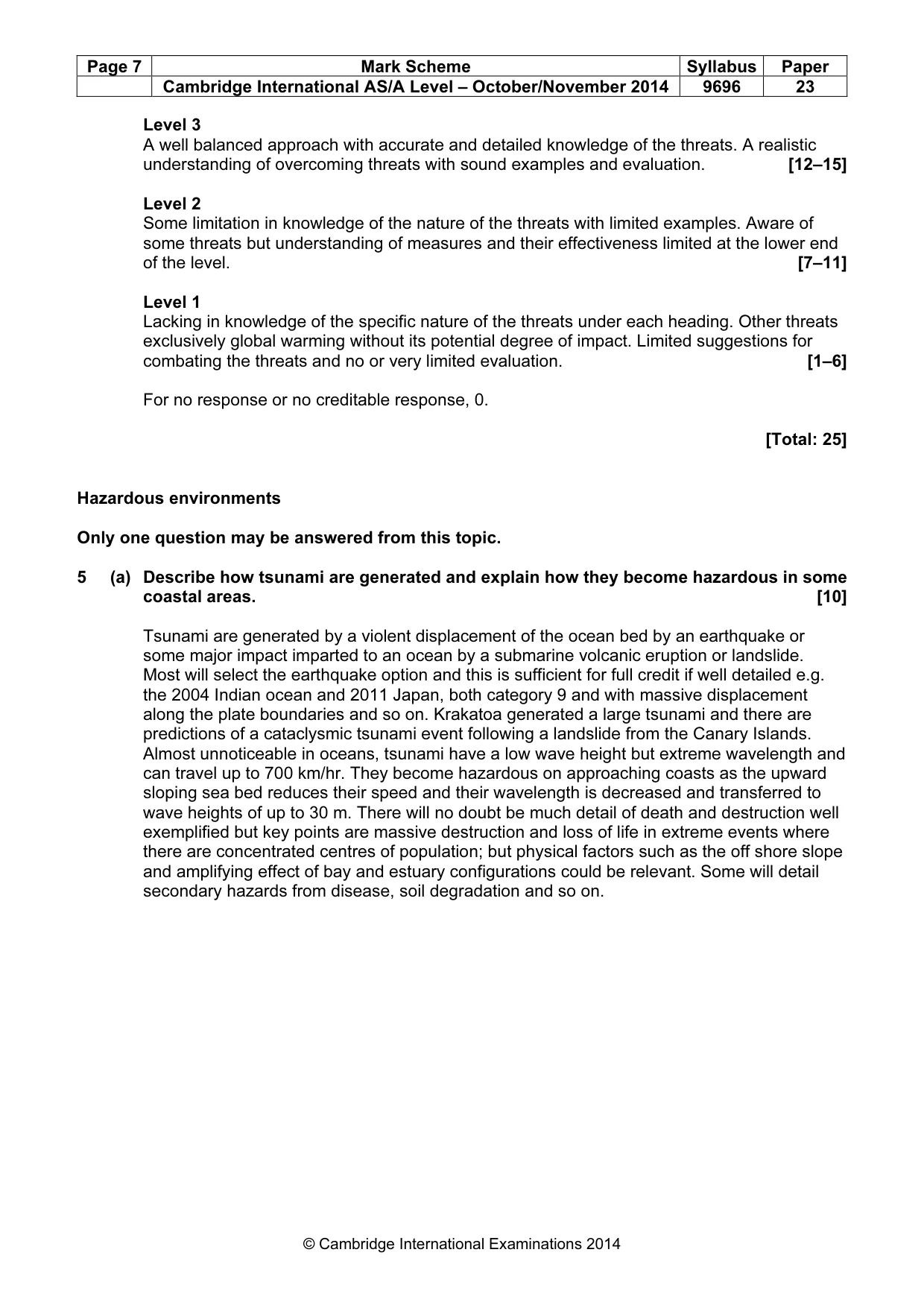 Mark scheme, page 7 of 12