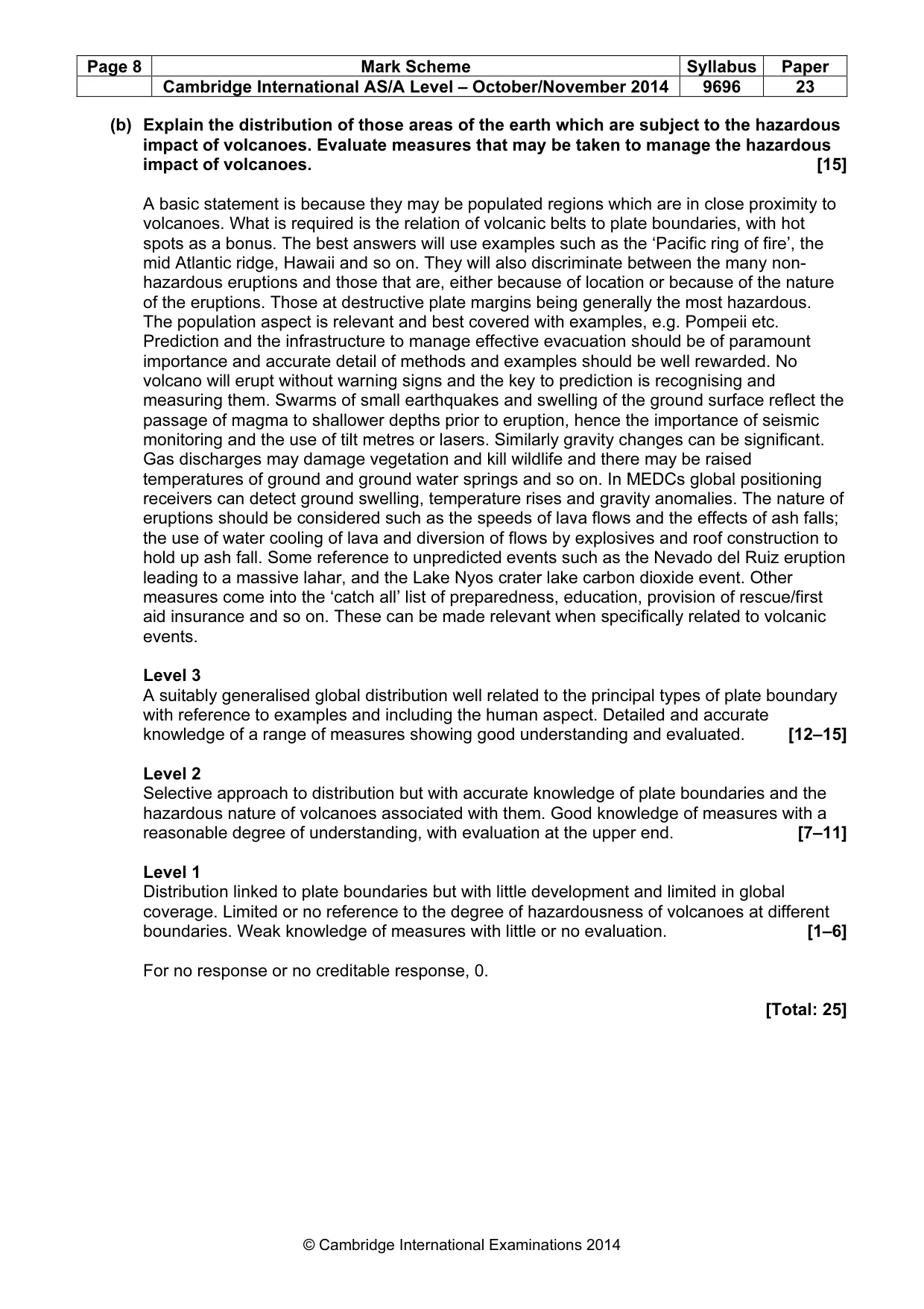 Mark scheme, page 8 of 12