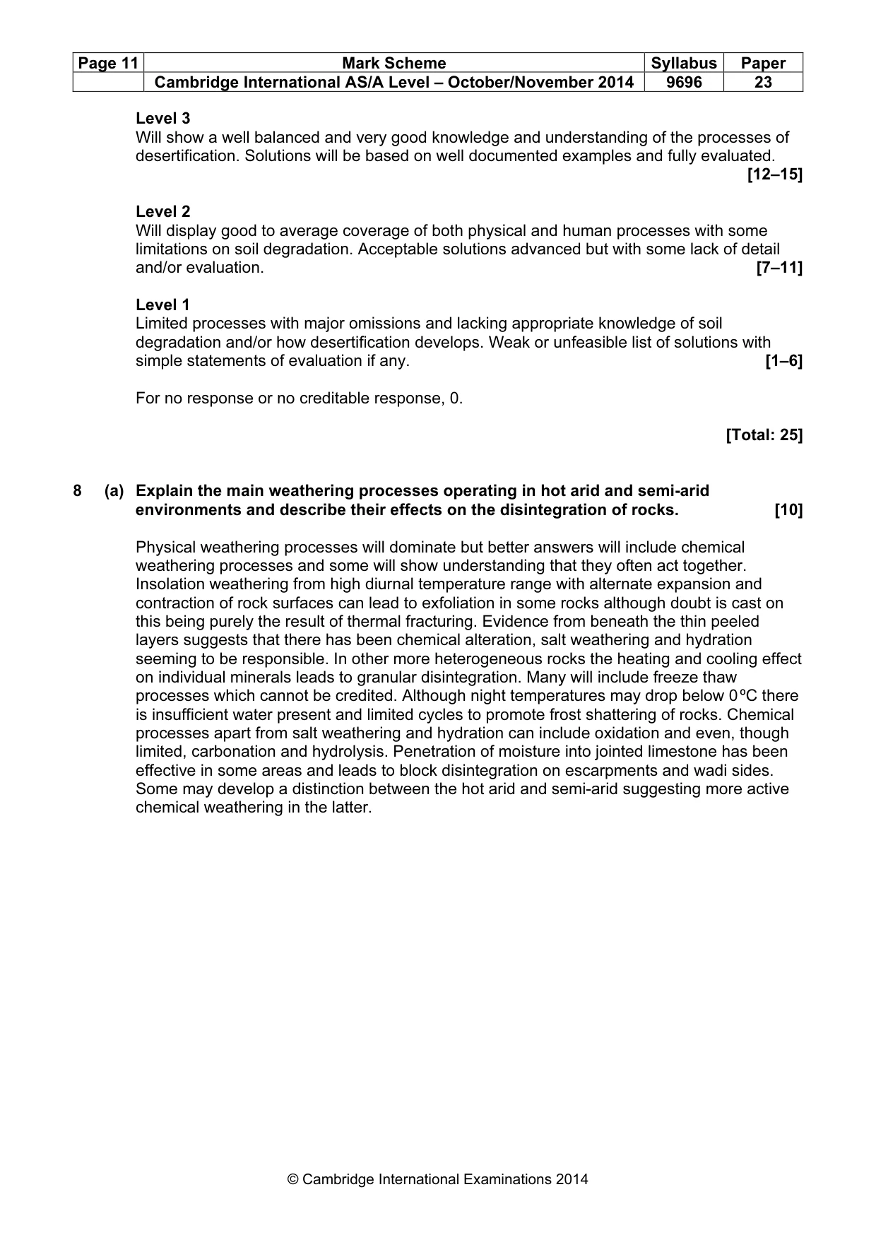 Mark scheme, page 11 of 12
