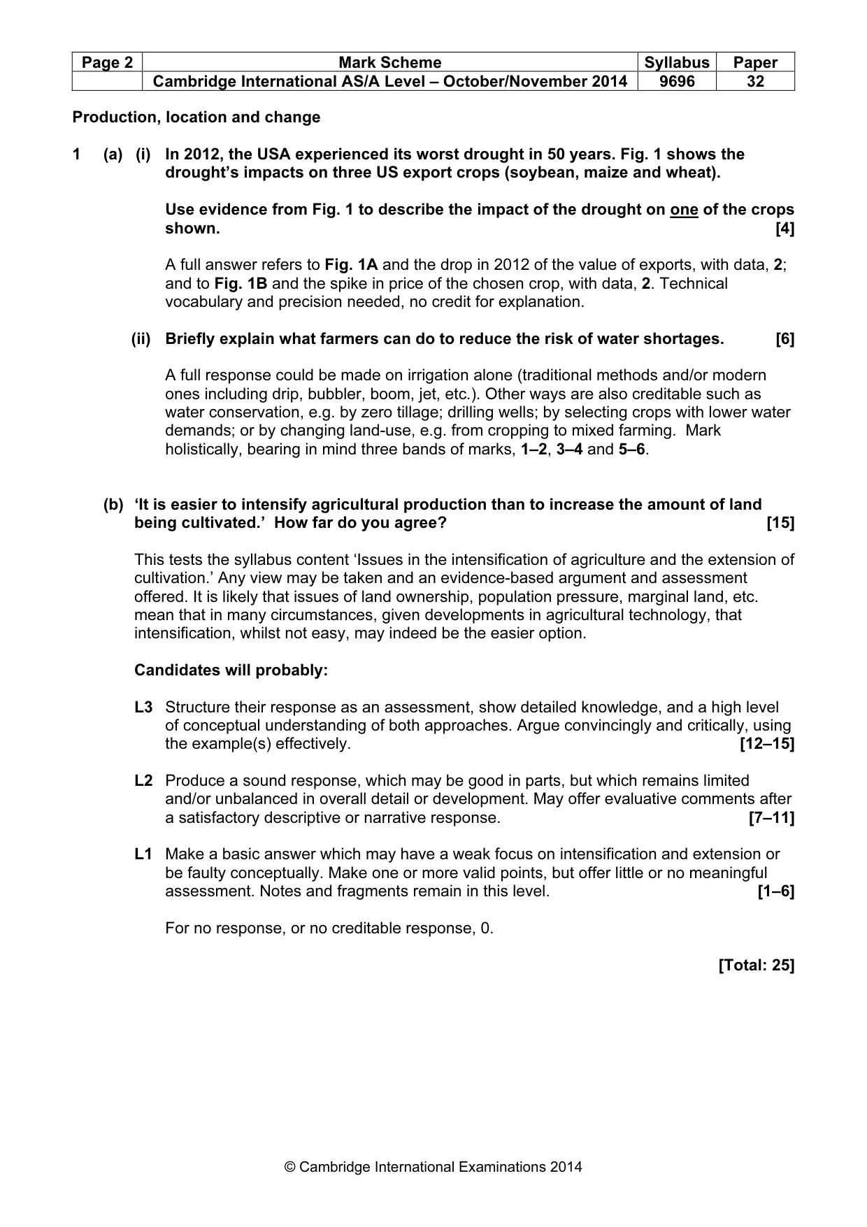 Mark scheme, page 2 of 9
