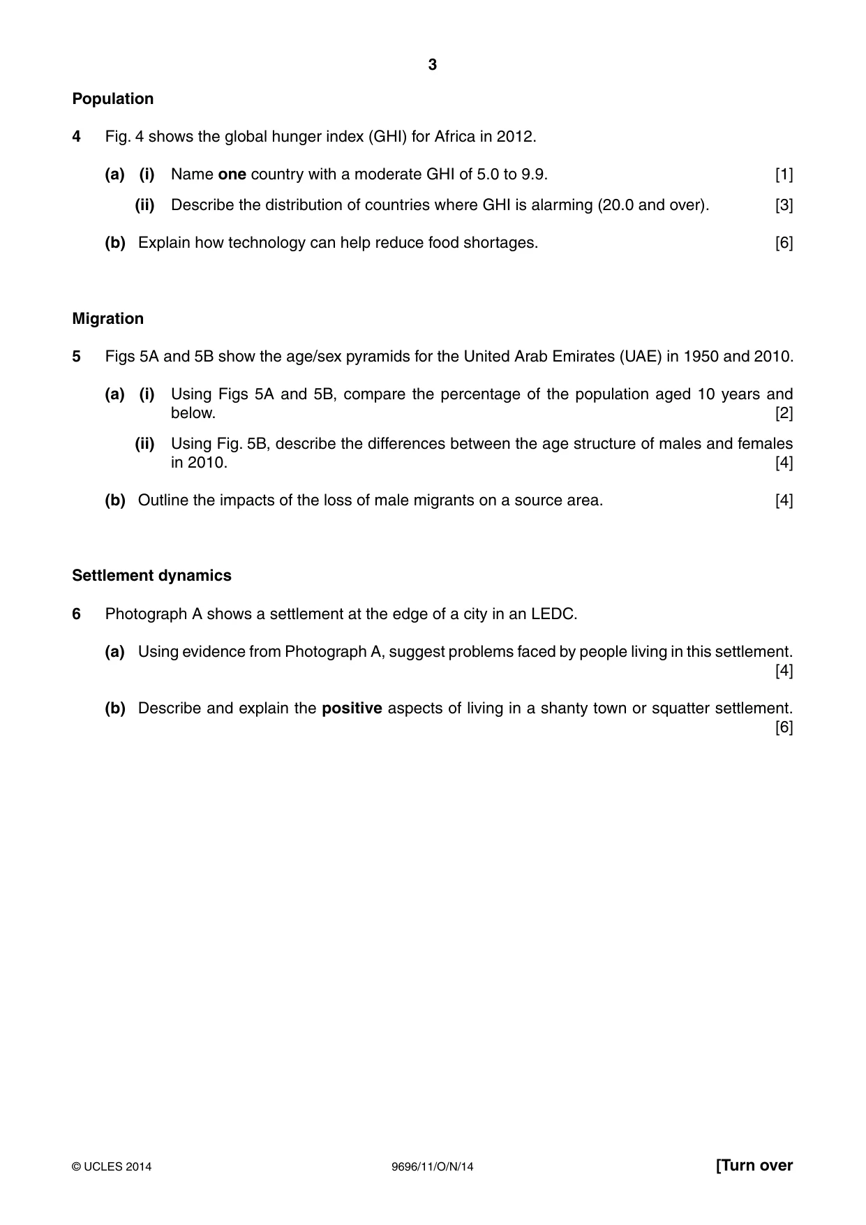 Cambridge A Level Geography 9696 2014 Oct/Nov Paper 1 · Variant 1 question paper, page 3 of 8