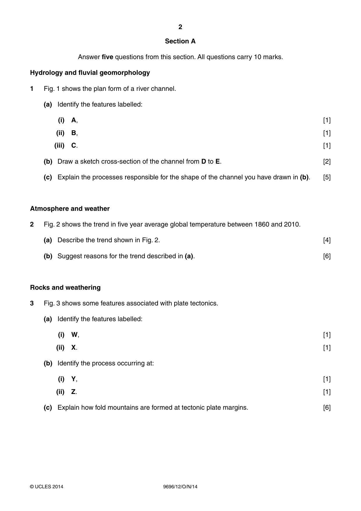 Cambridge A Level Geography 9696 2014 Oct/Nov Paper 1 · Variant 2 question paper, page 2 of 8