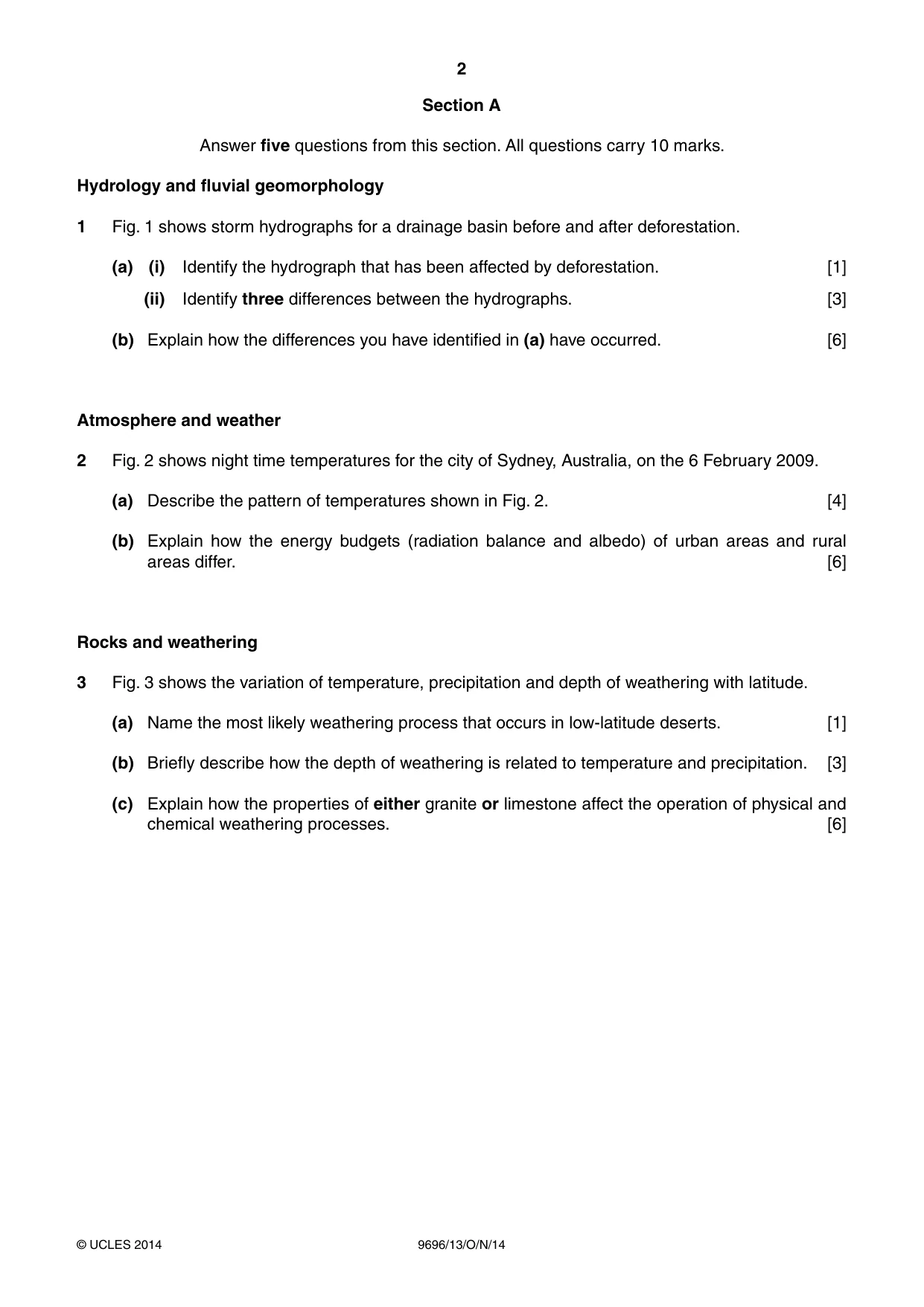 Cambridge A Level Geography 9696 2014 Oct/Nov Paper 1 · Variant 3 question paper, page 2 of 8
