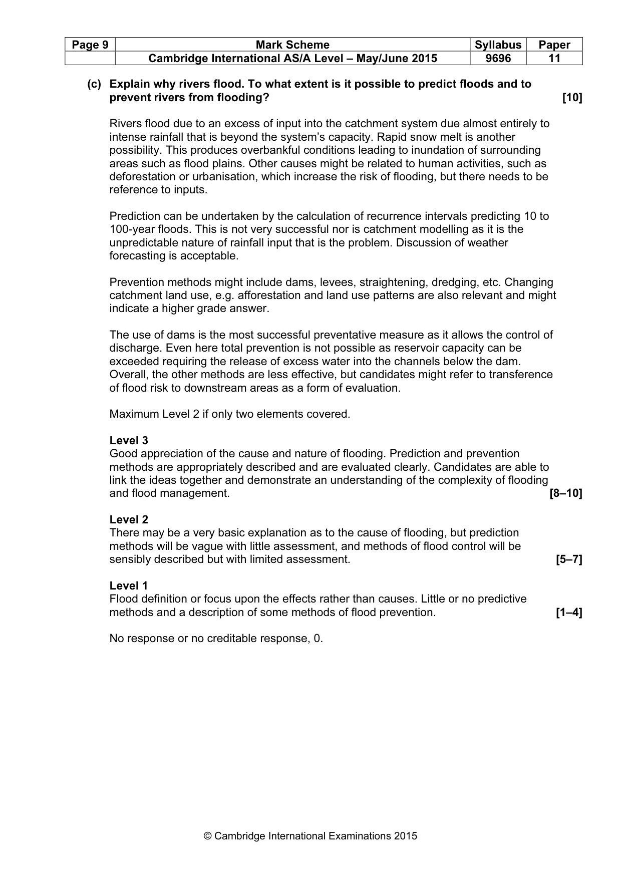 Mark scheme, page 9 of 19