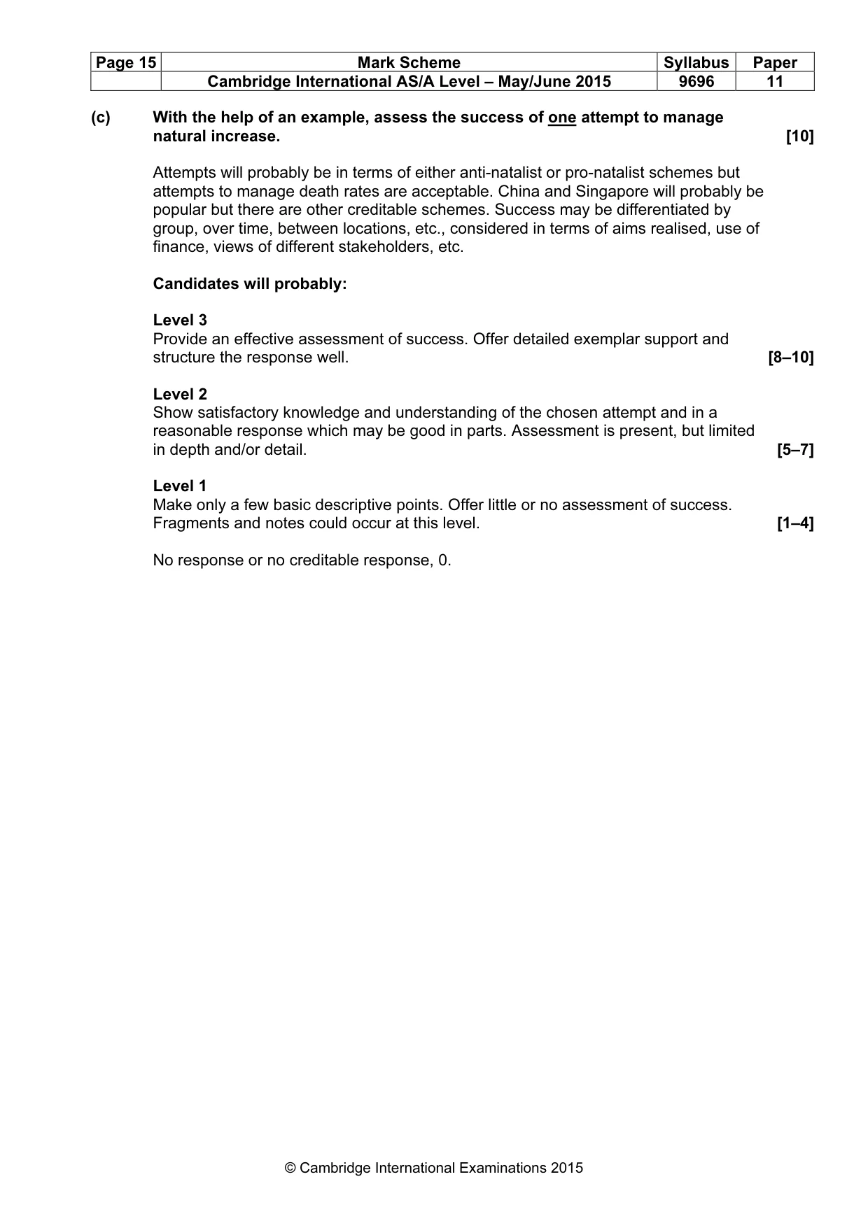 Mark scheme, page 15 of 19