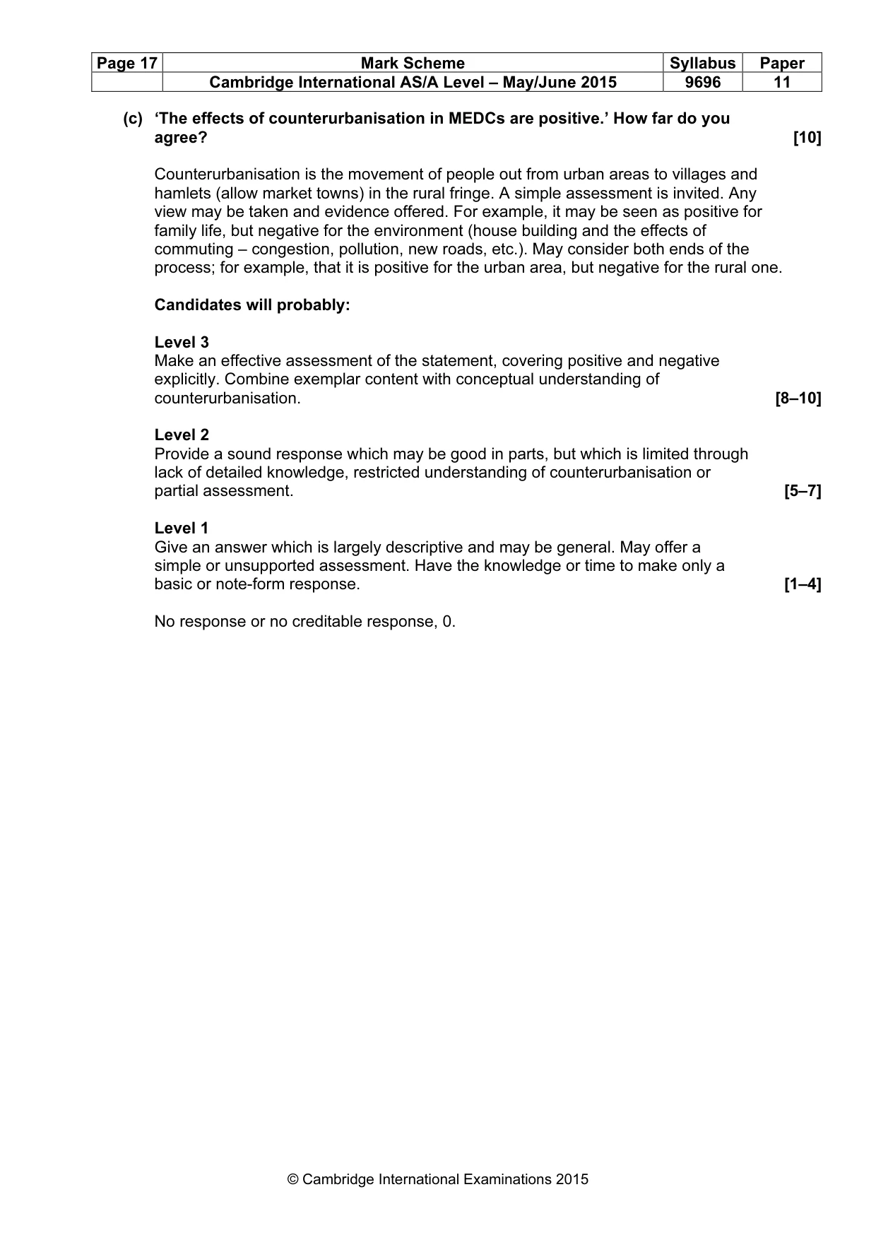 Mark scheme, page 17 of 19