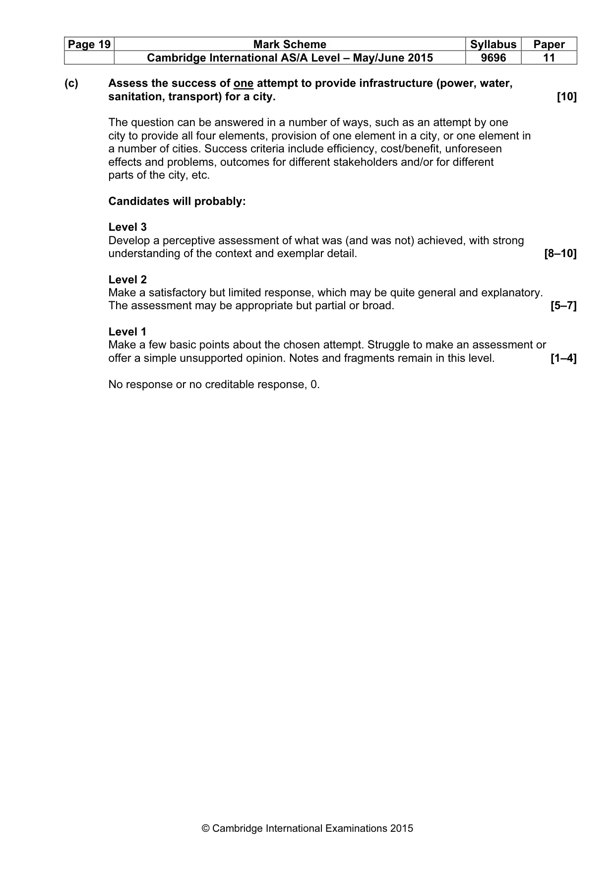 Mark scheme, page 19 of 19