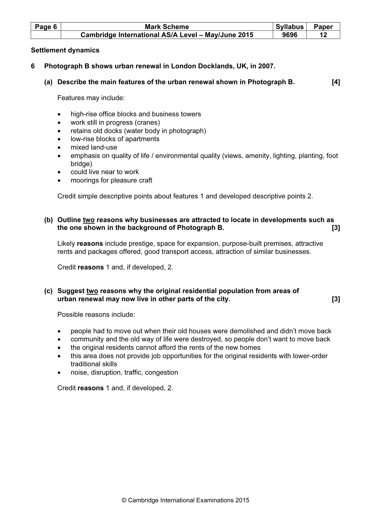 Mark scheme, page 6 of 14