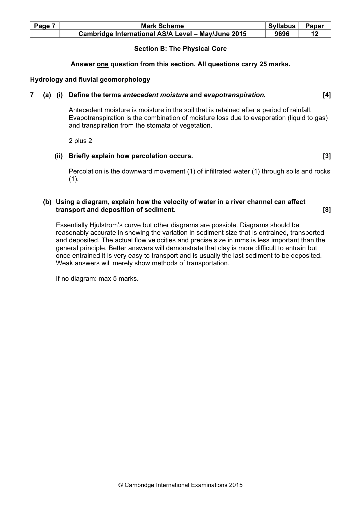 Mark scheme, page 7 of 14