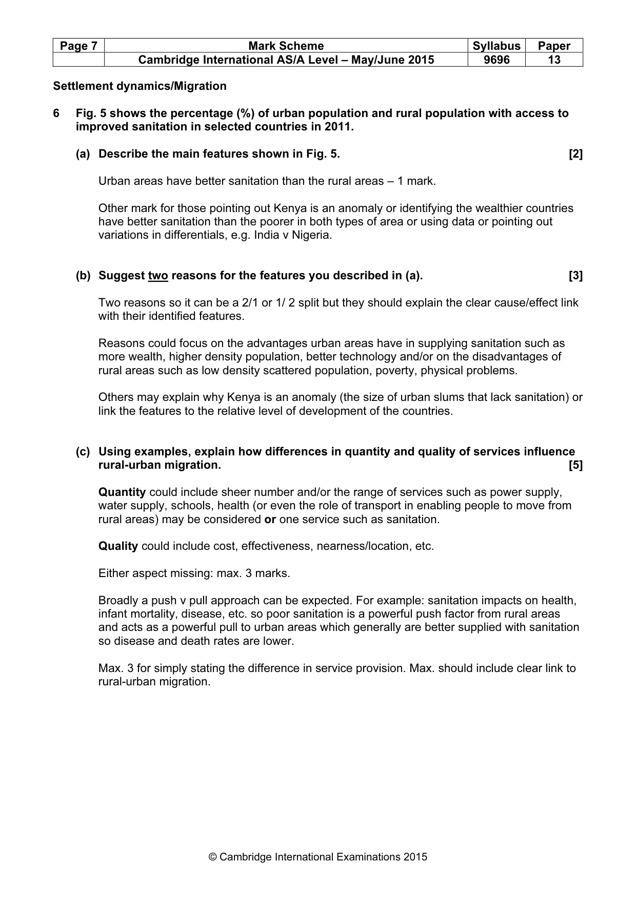 Mark scheme, page 7 of 18