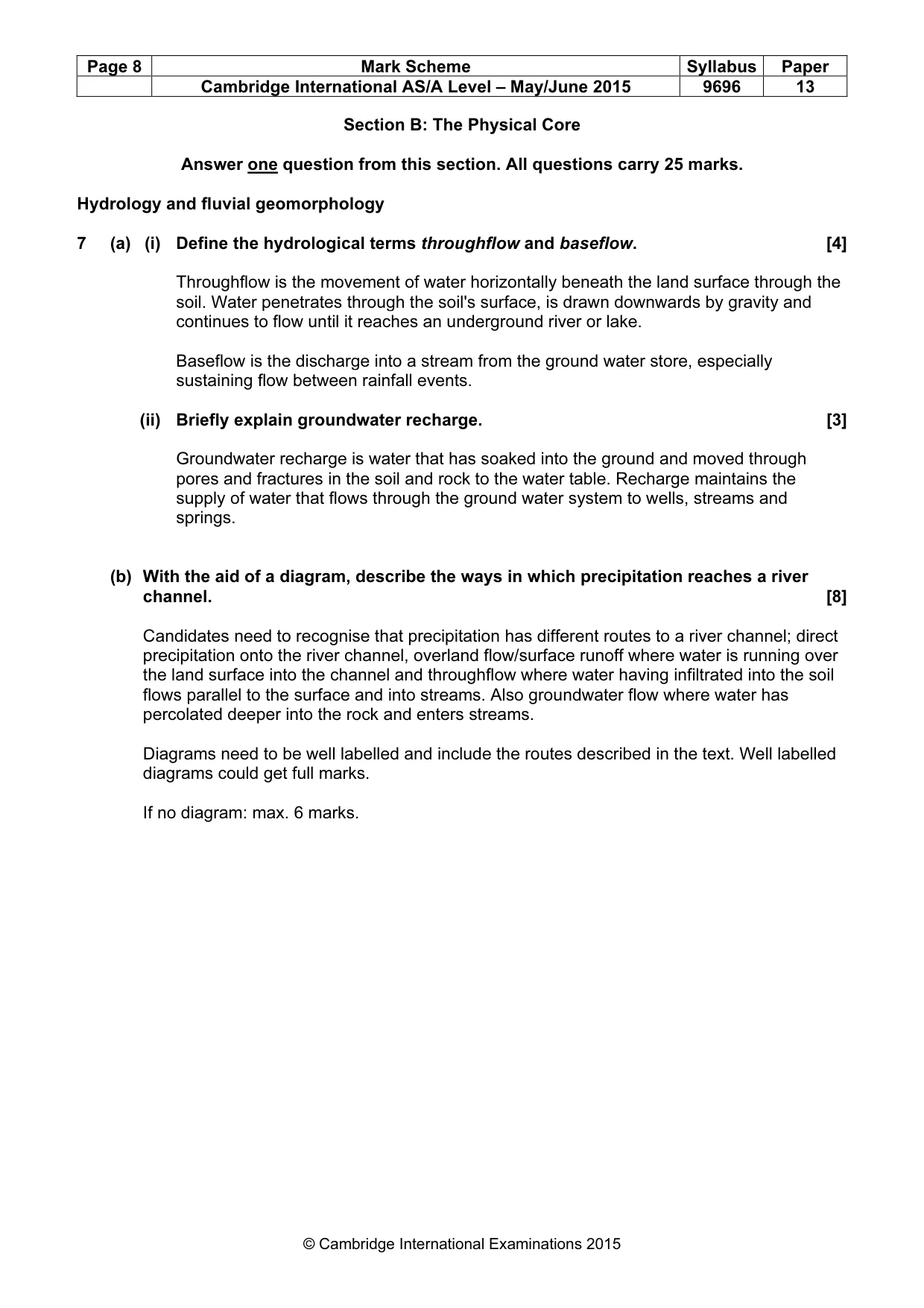 Mark scheme, page 8 of 18