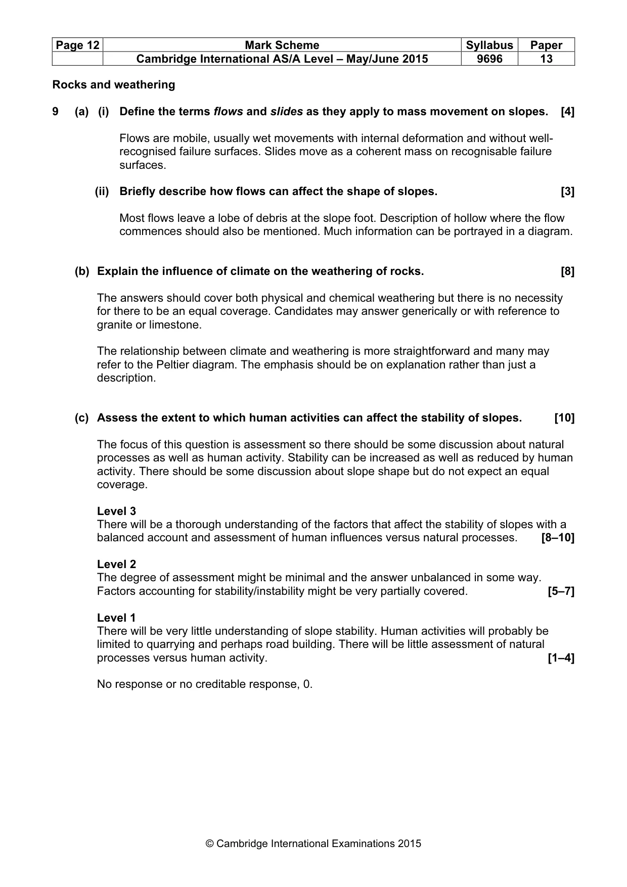 Mark scheme, page 12 of 18