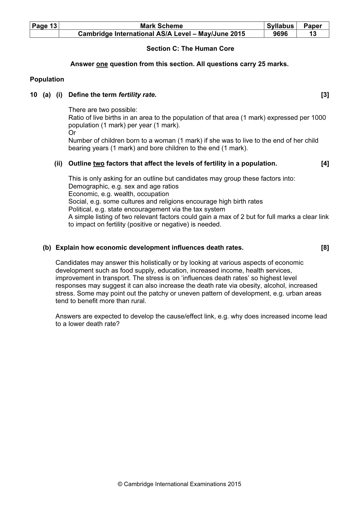 Mark scheme, page 13 of 18