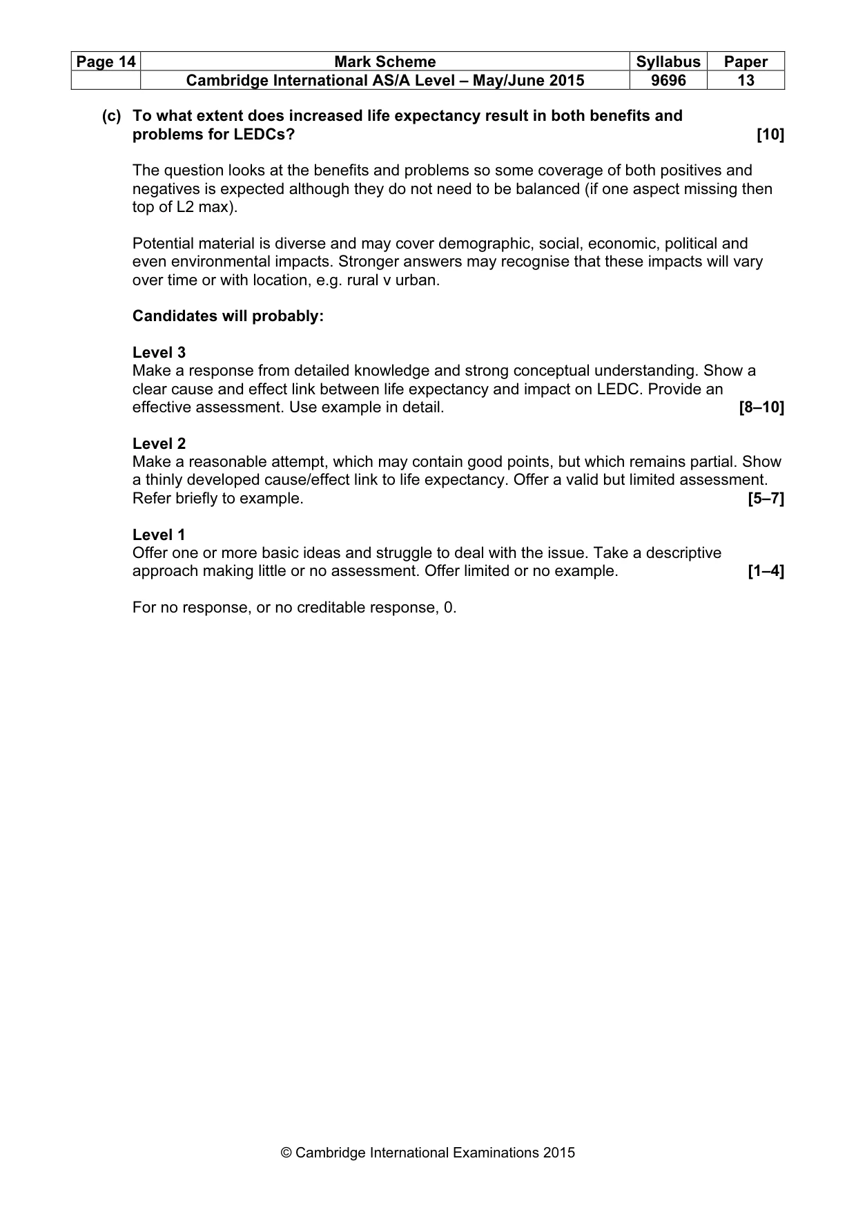 Mark scheme, page 14 of 18