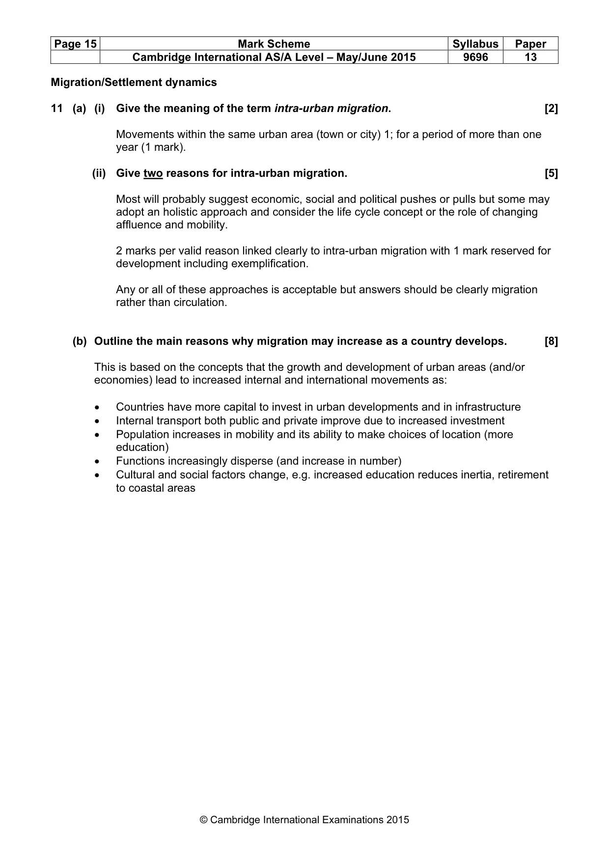 Mark scheme, page 15 of 18