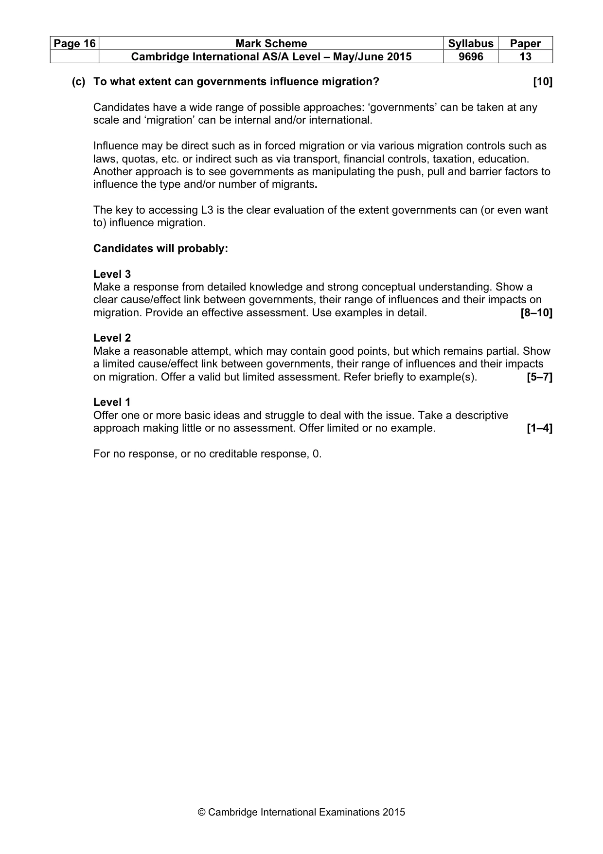 Mark scheme, page 16 of 18
