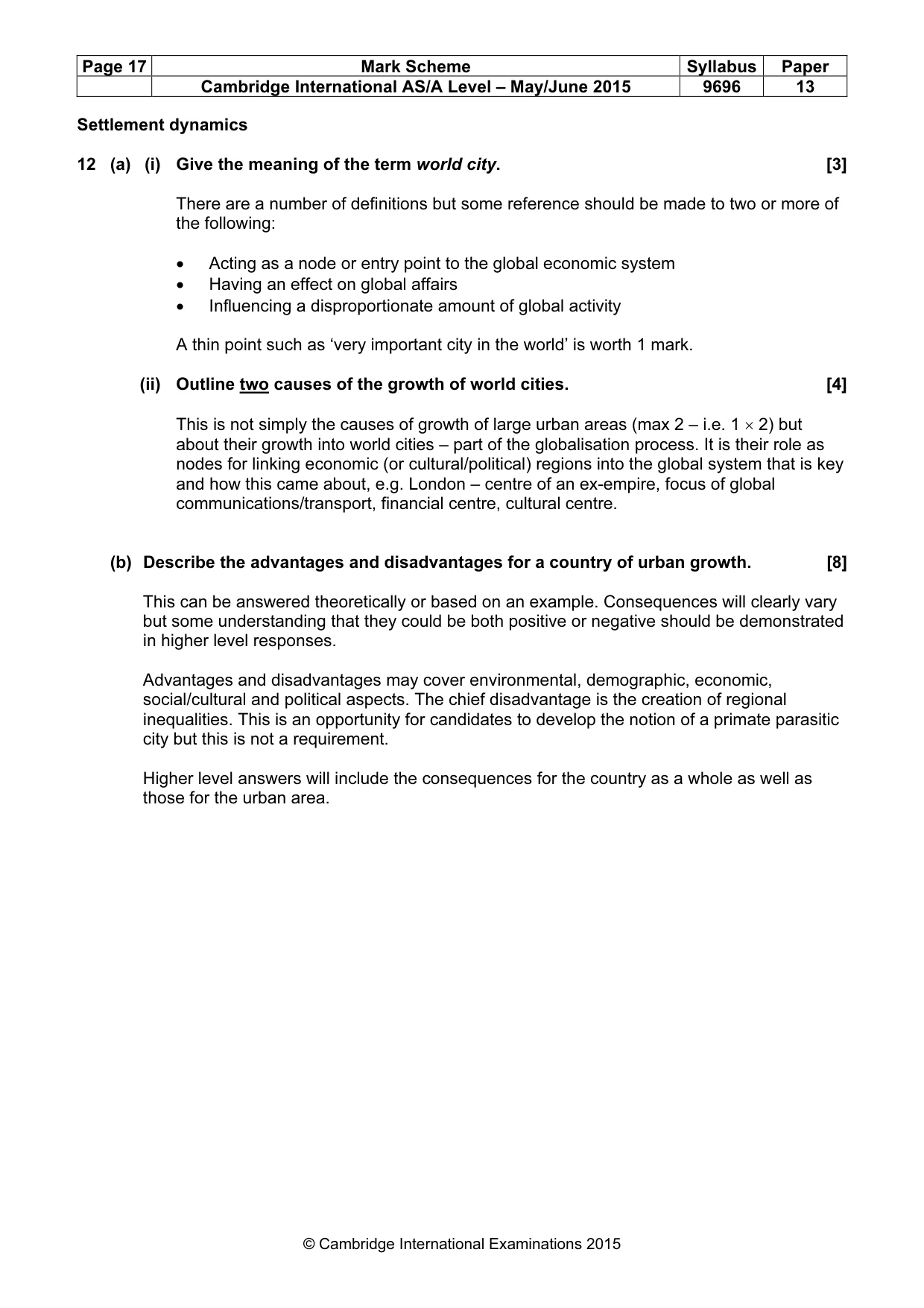 Mark scheme, page 17 of 18