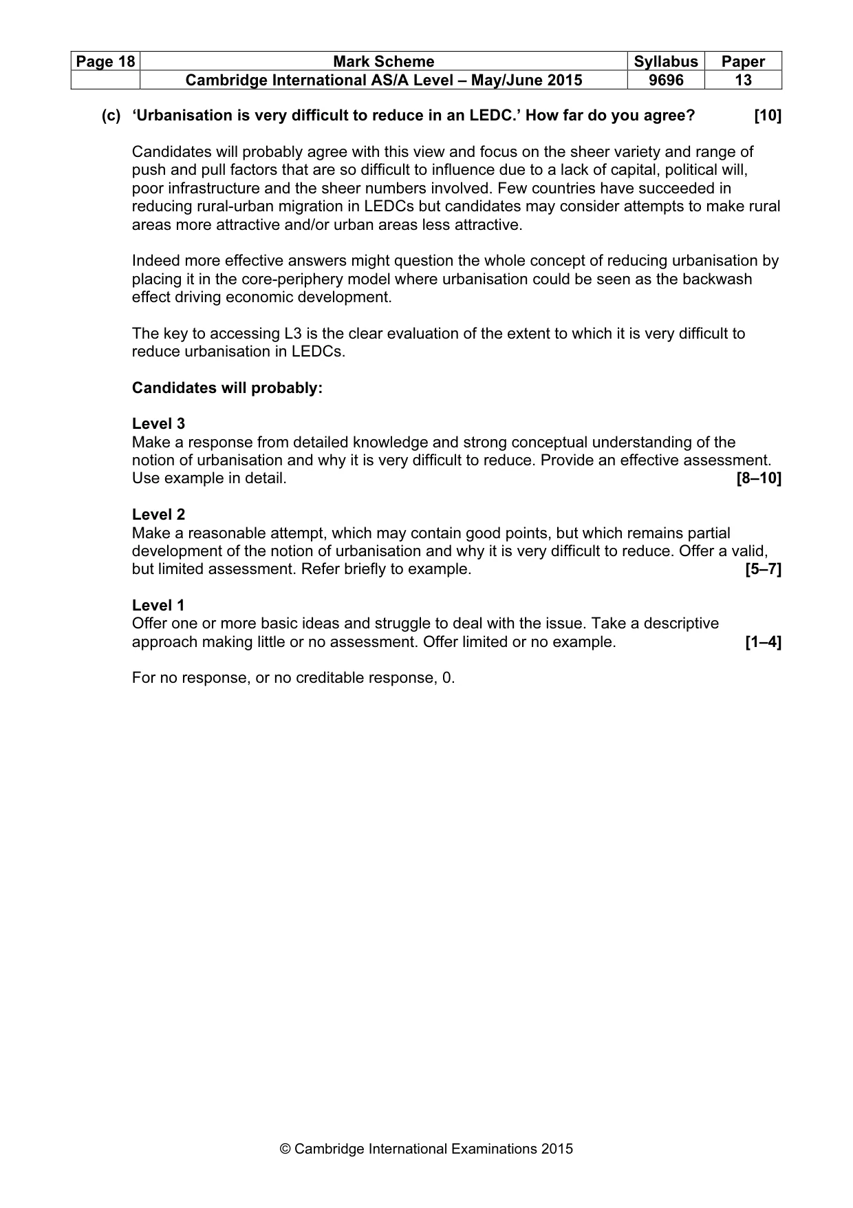 Mark scheme, page 18 of 18
