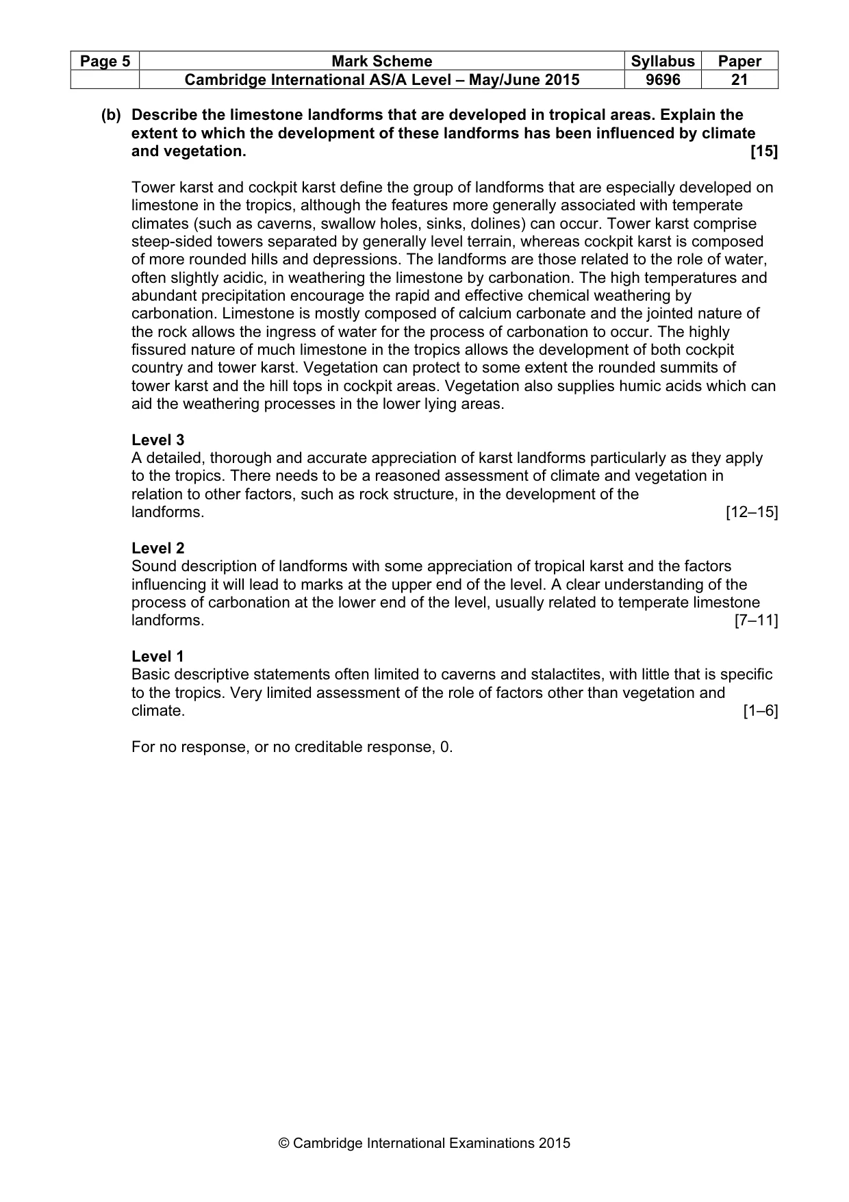 Mark scheme, page 5 of 11