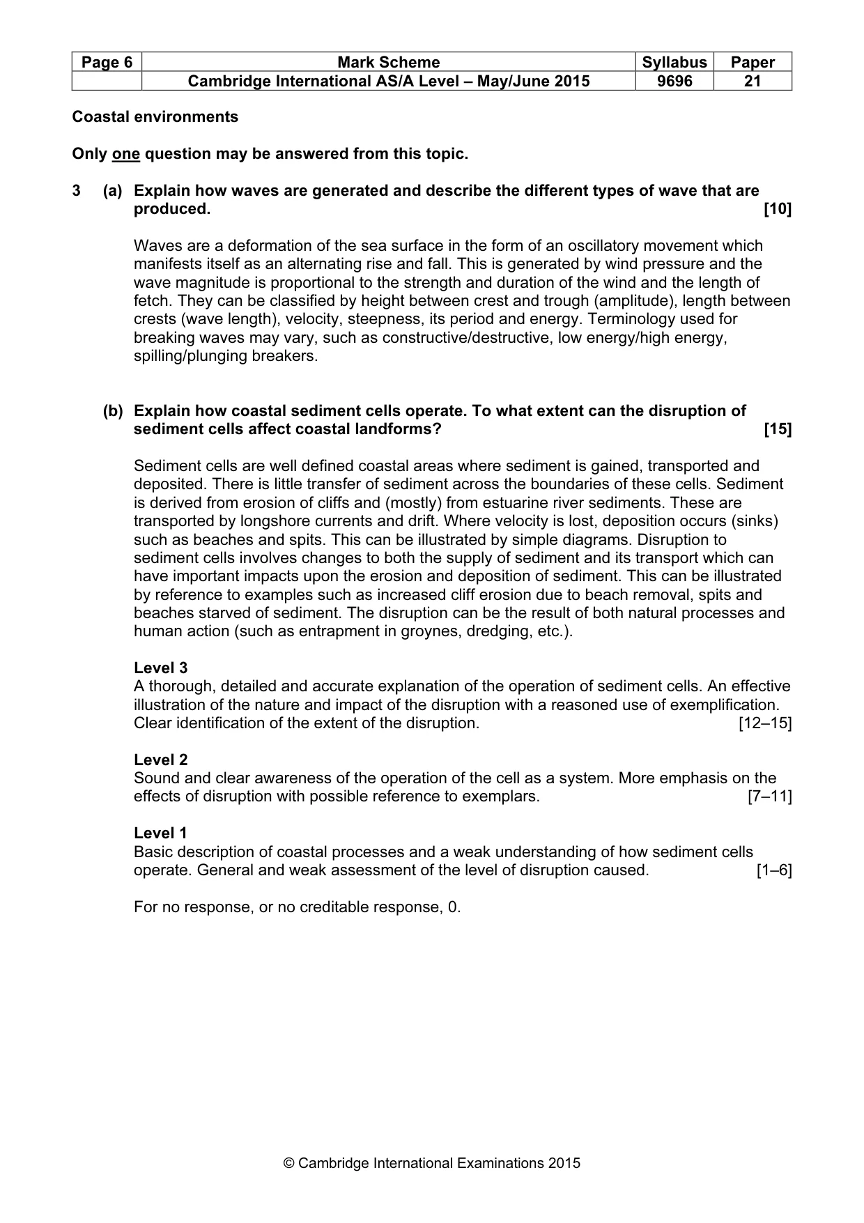 Mark scheme, page 6 of 11