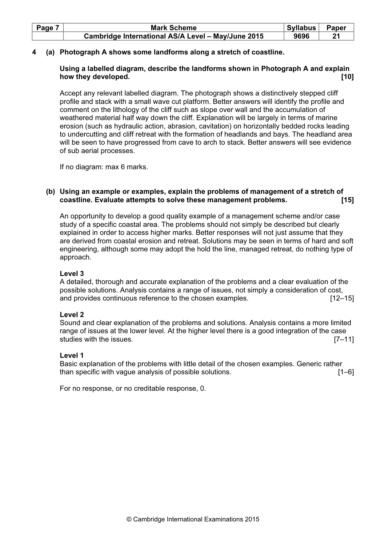 Mark scheme, page 7 of 11