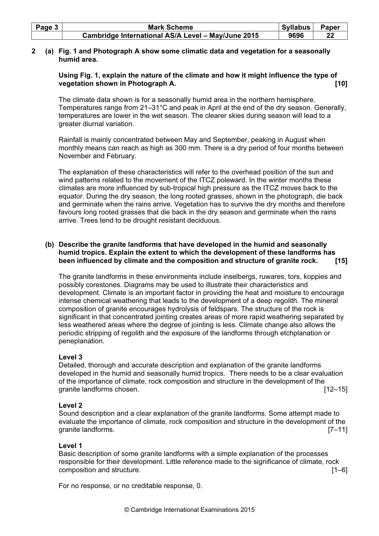 Mark scheme, page 3 of 9