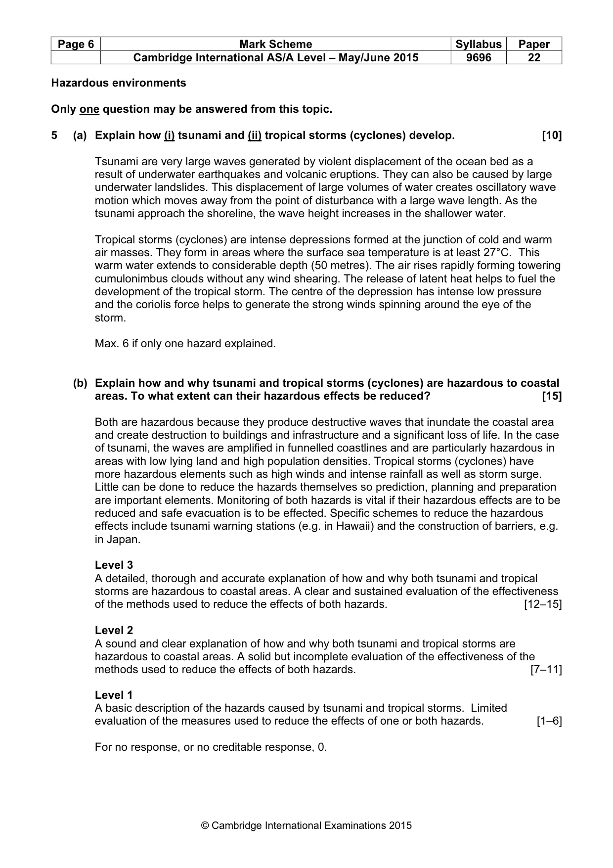 Mark scheme, page 6 of 9