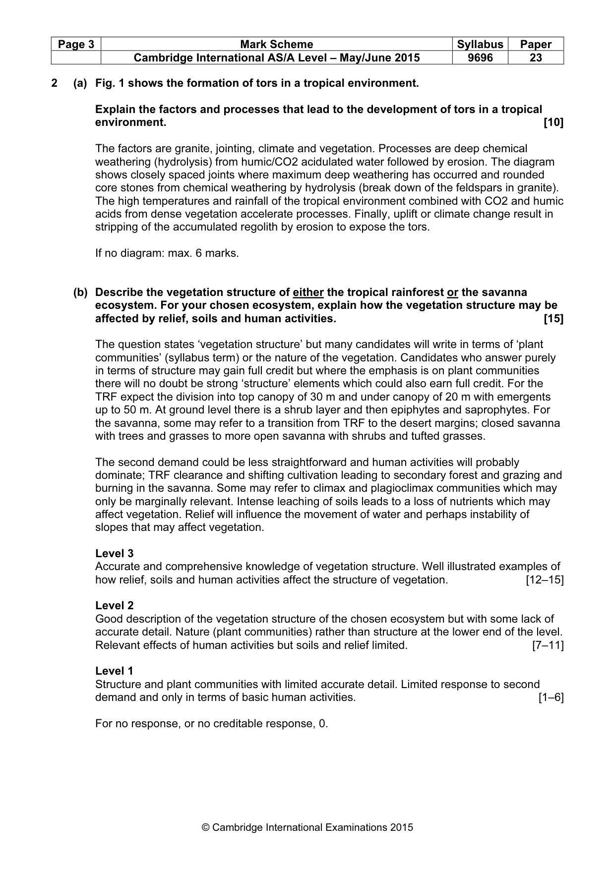 Mark scheme, page 3 of 9