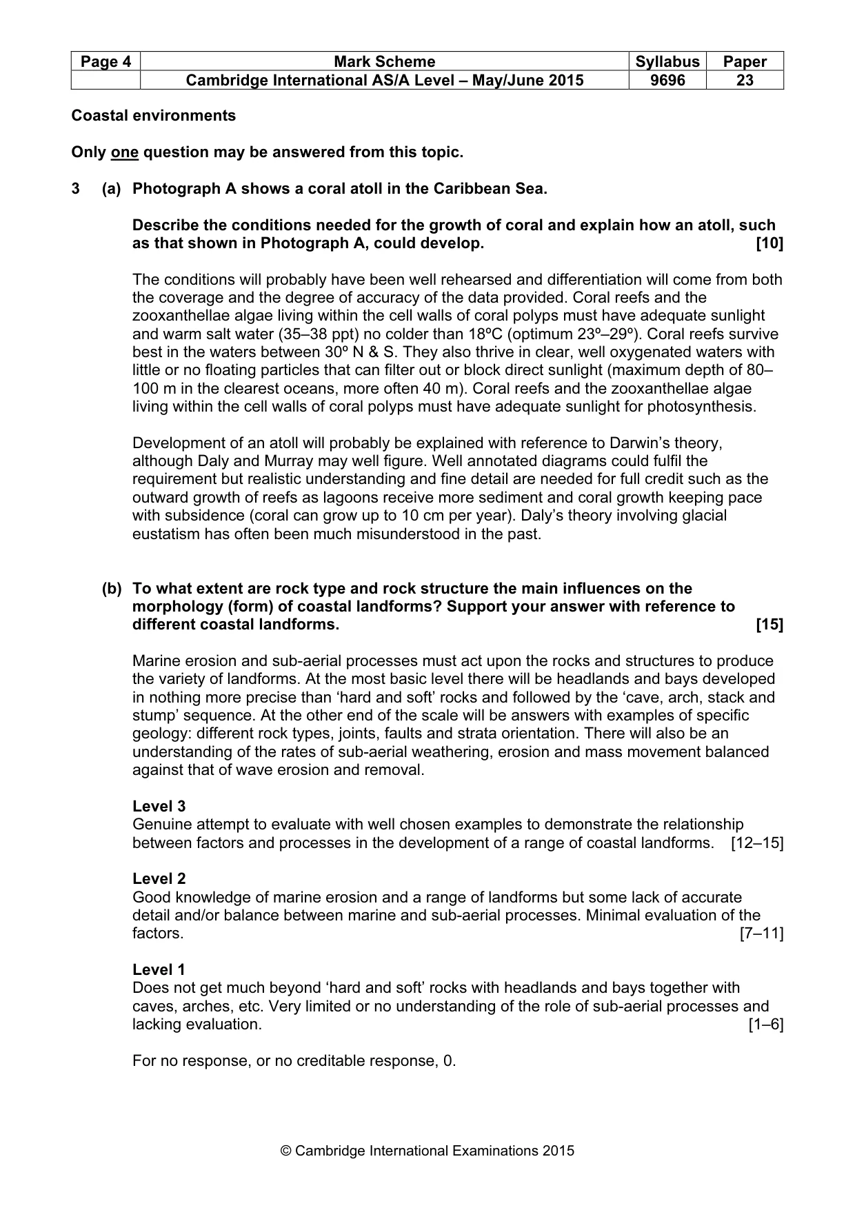 Mark scheme, page 4 of 9