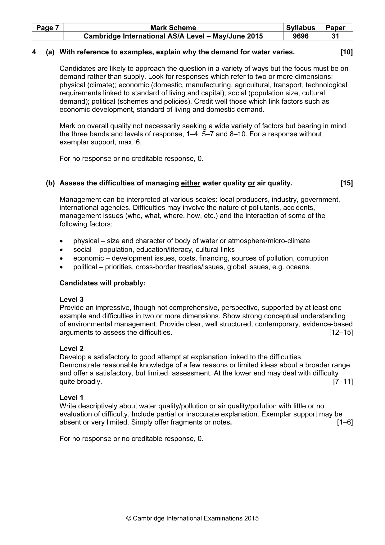 Mark scheme, page 7 of 13