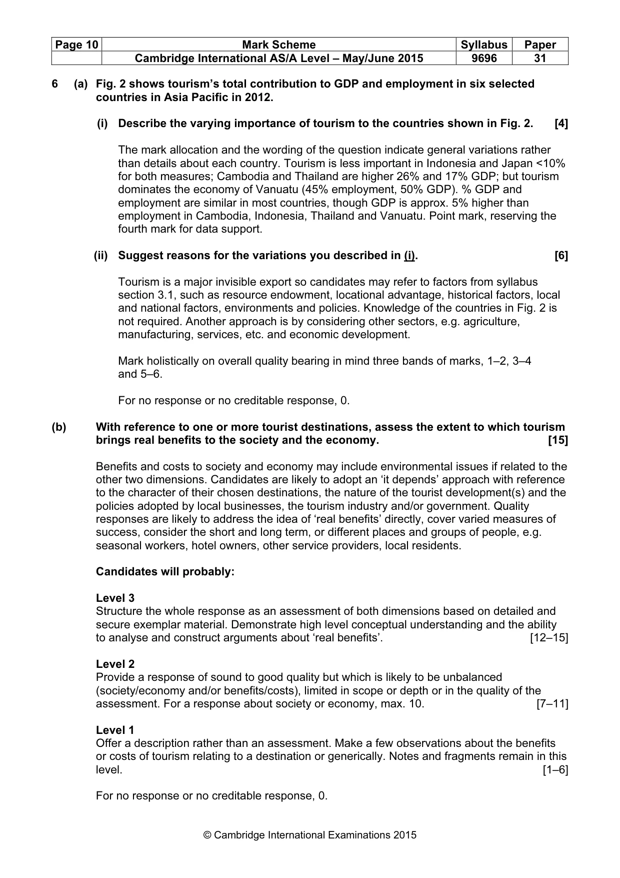 Mark scheme, page 10 of 13