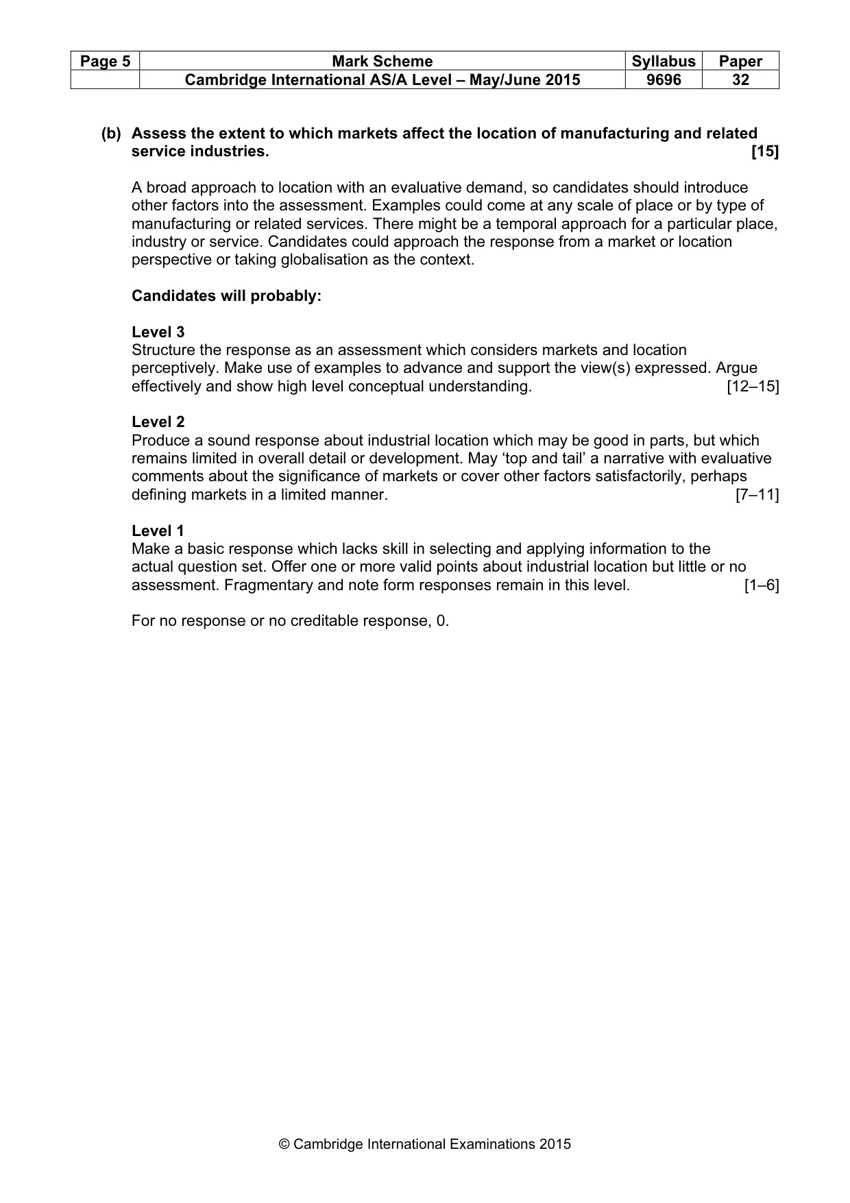 Mark scheme, page 5 of 14