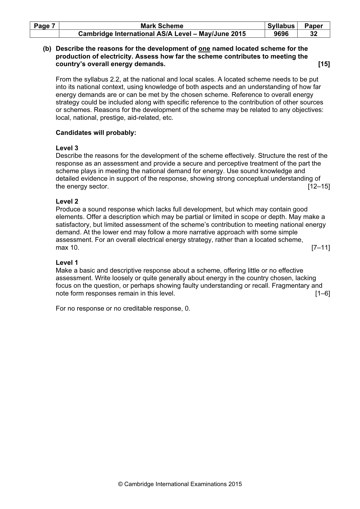 Mark scheme, page 7 of 14