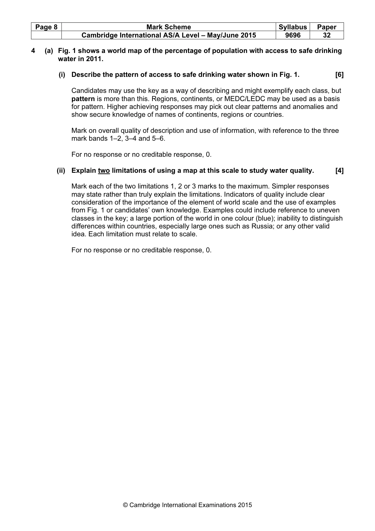 Mark scheme, page 8 of 14
