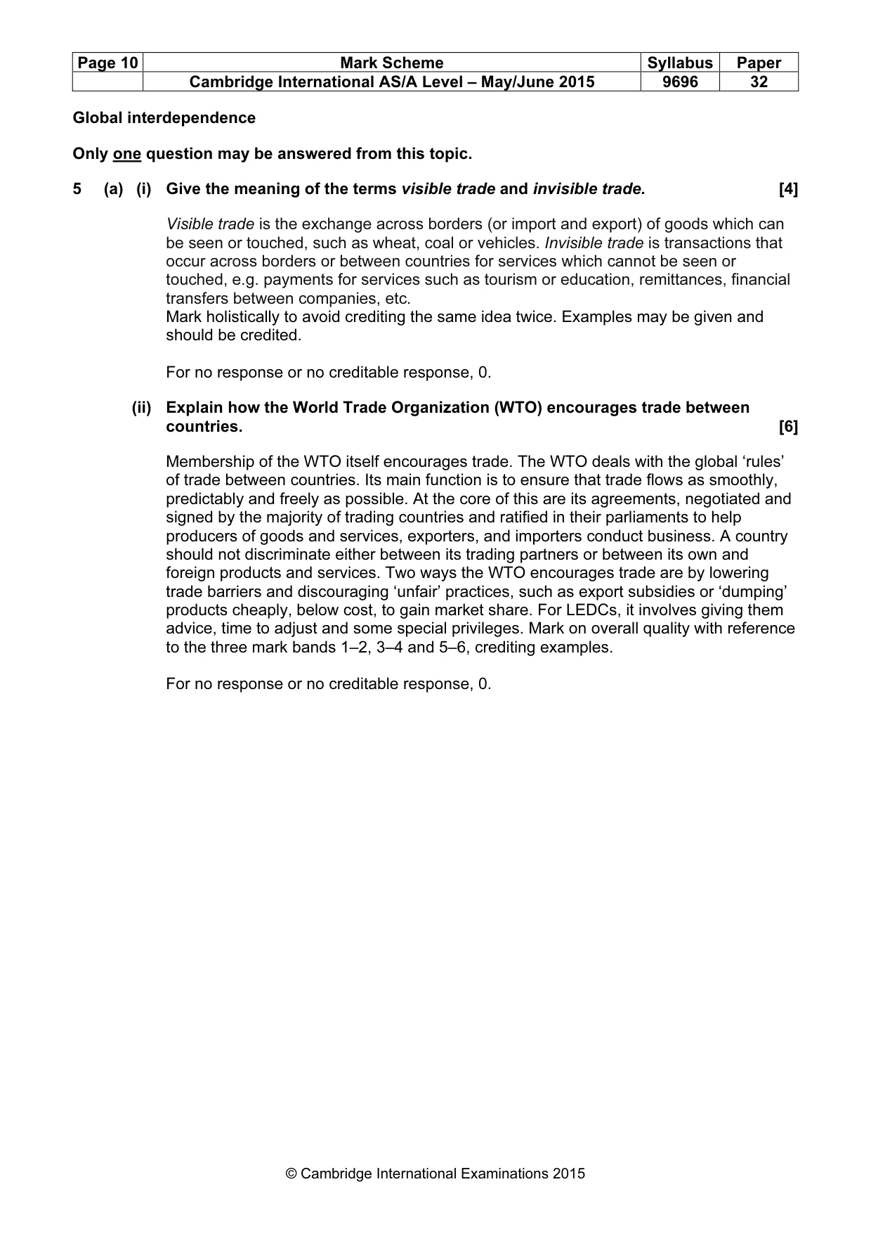 Mark scheme, page 10 of 14