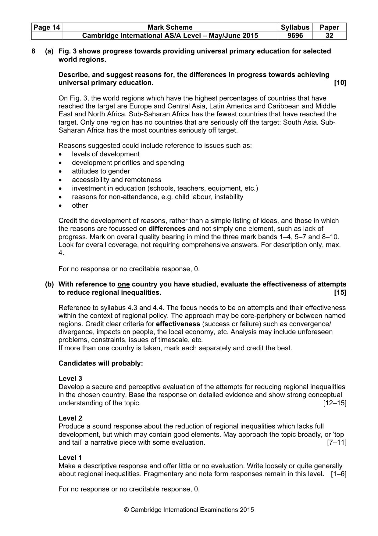 Mark scheme, page 14 of 14