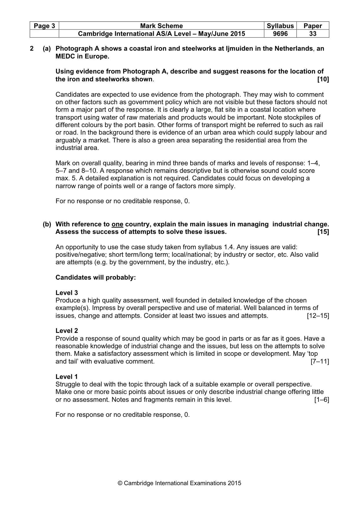 Mark scheme, page 3 of 11