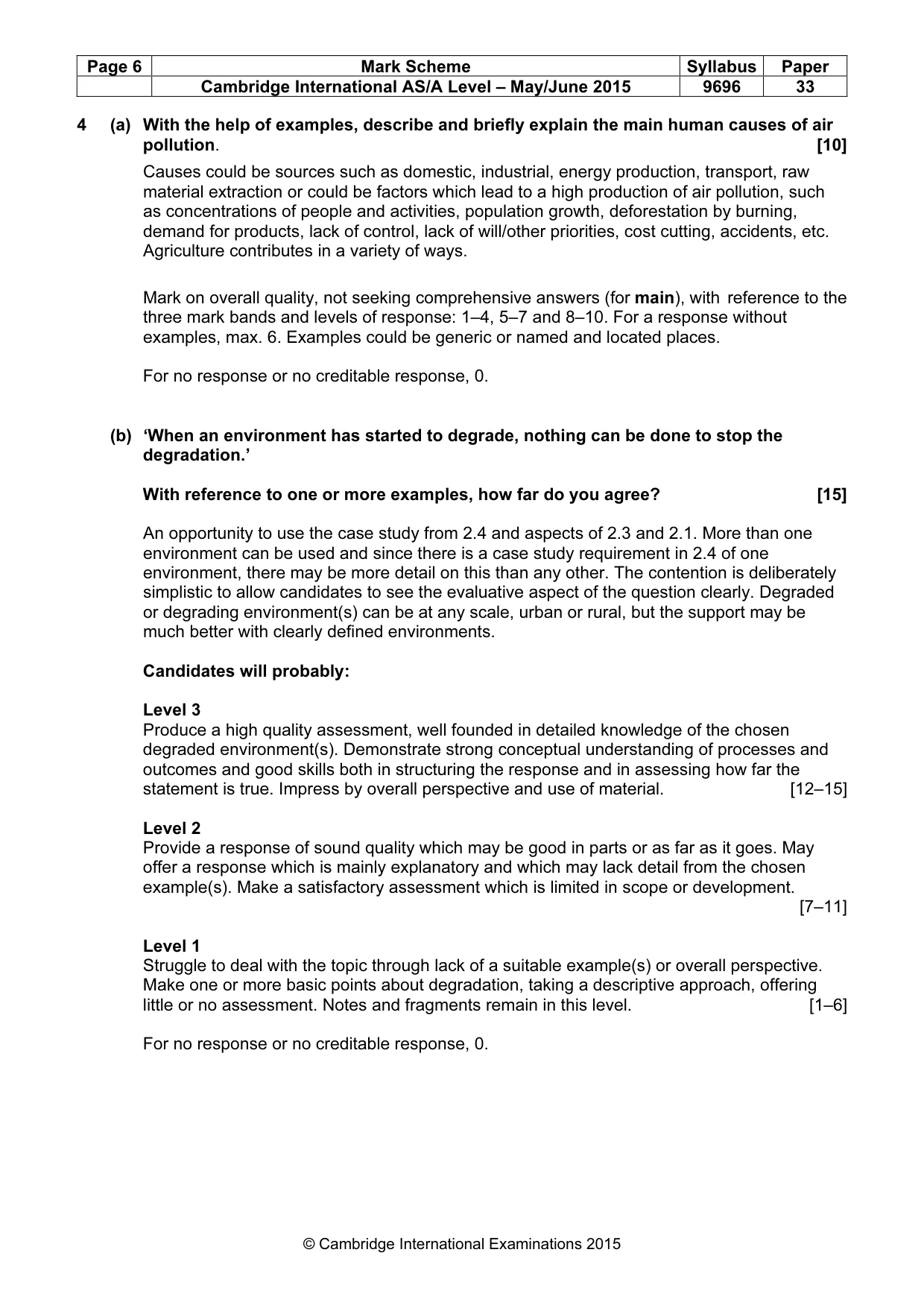 Mark scheme, page 6 of 11