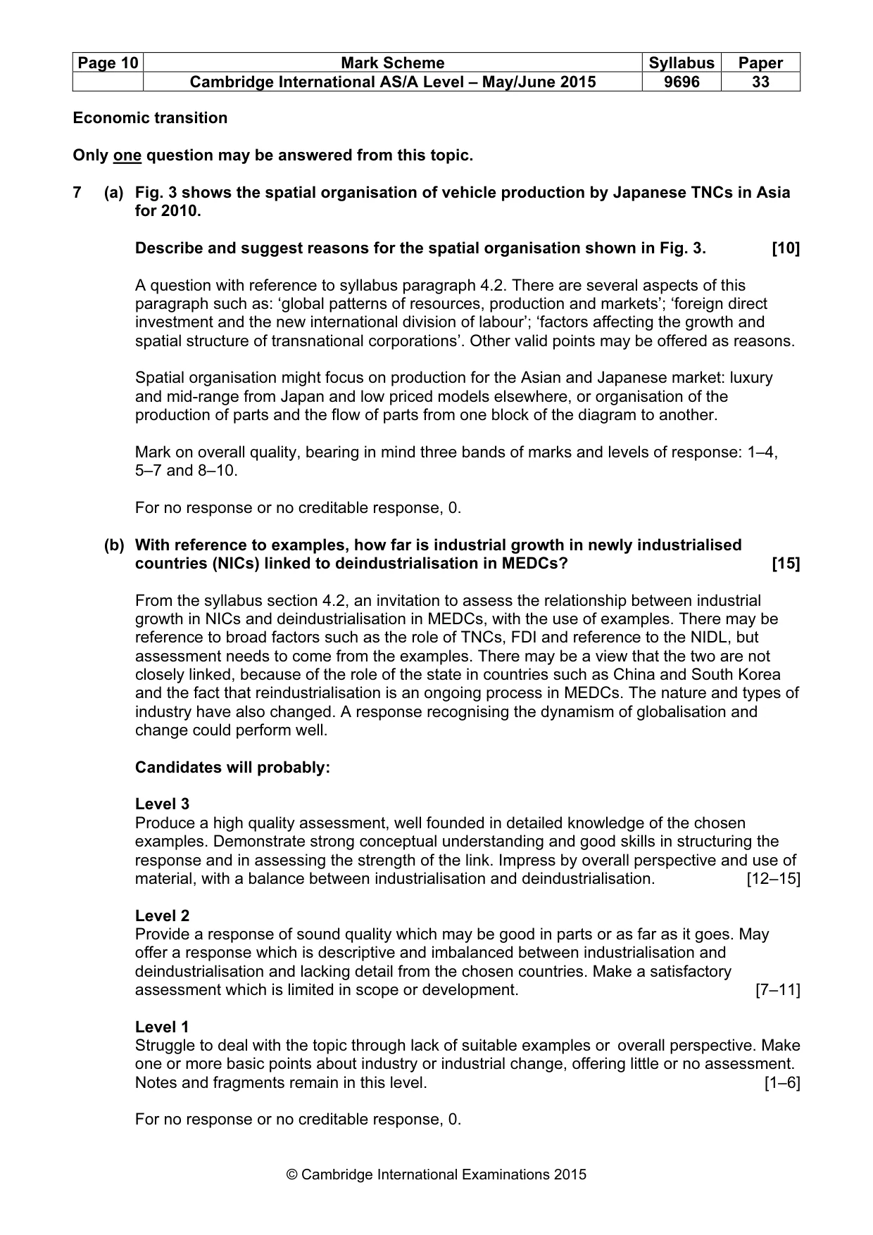 Mark scheme, page 10 of 11