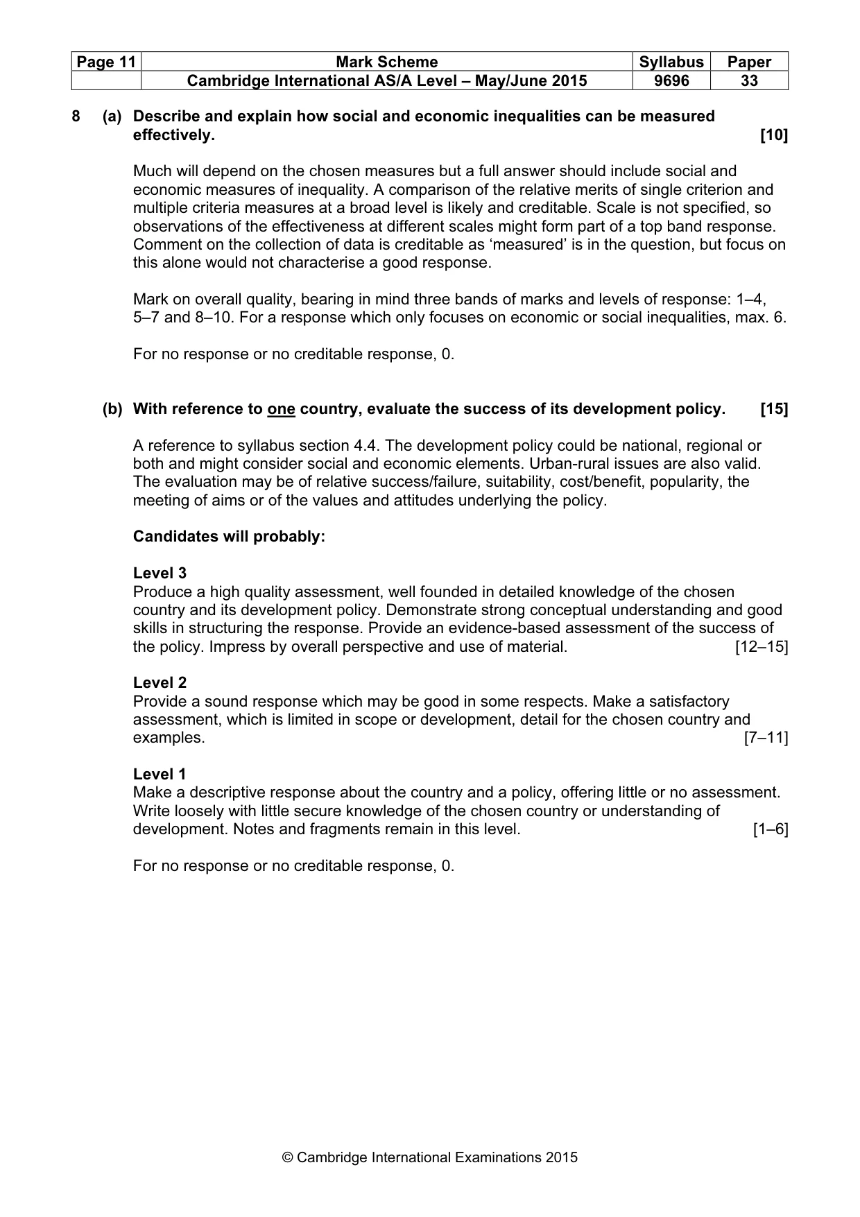 Mark scheme, page 11 of 11