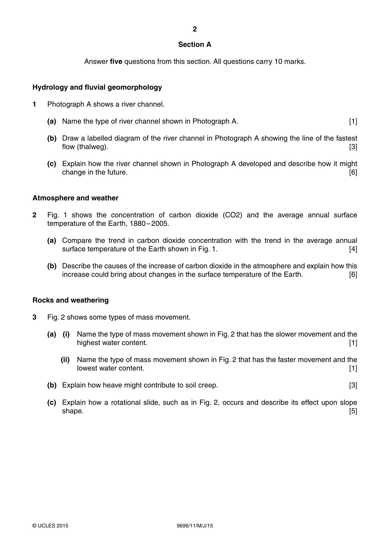 Cambridge A Level Geography 9696 2015 May/June Paper 1 · Variant 1 question paper, page 2 of 8