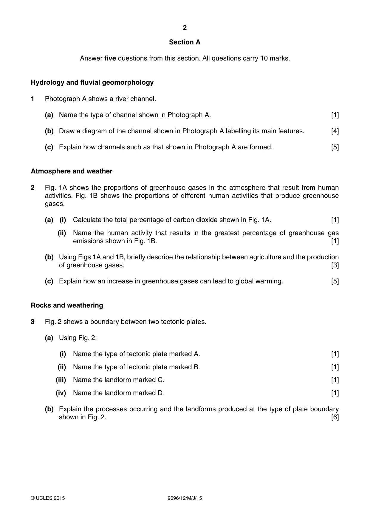 Cambridge A Level Geography 9696 2015 May/June Paper 1 · Variant 2 question paper, page 2 of 8