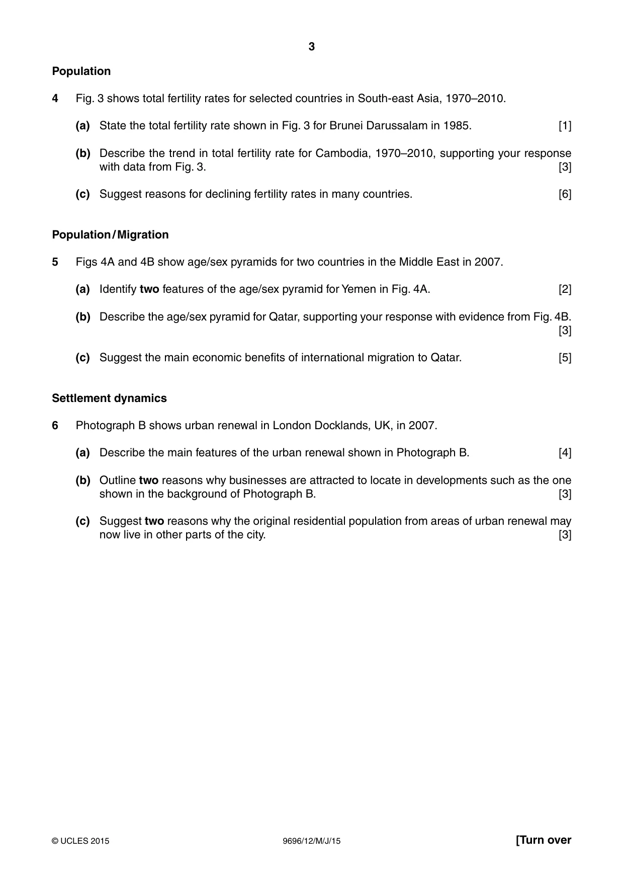 Cambridge A Level Geography 9696 2015 May/June Paper 1 · Variant 2 question paper, page 3 of 8