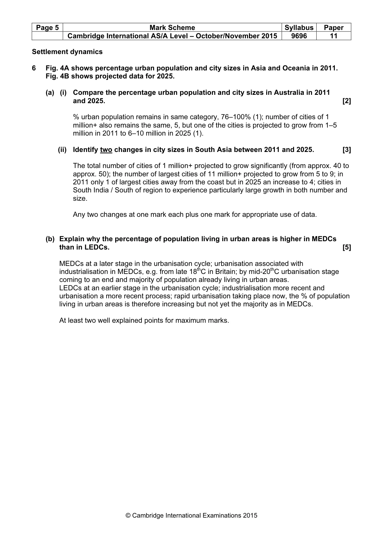 Mark scheme, page 5 of 14