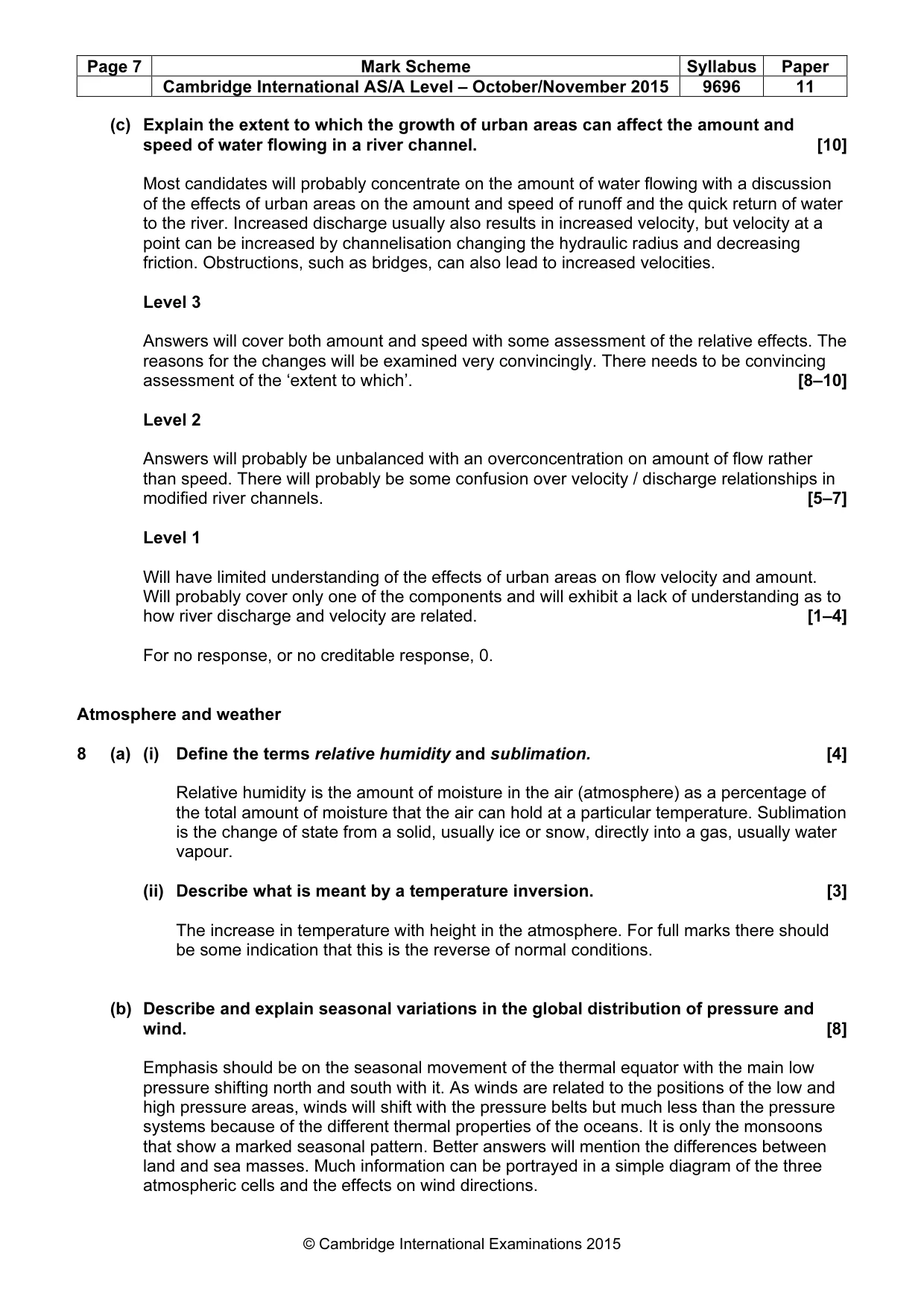 Mark scheme, page 7 of 14