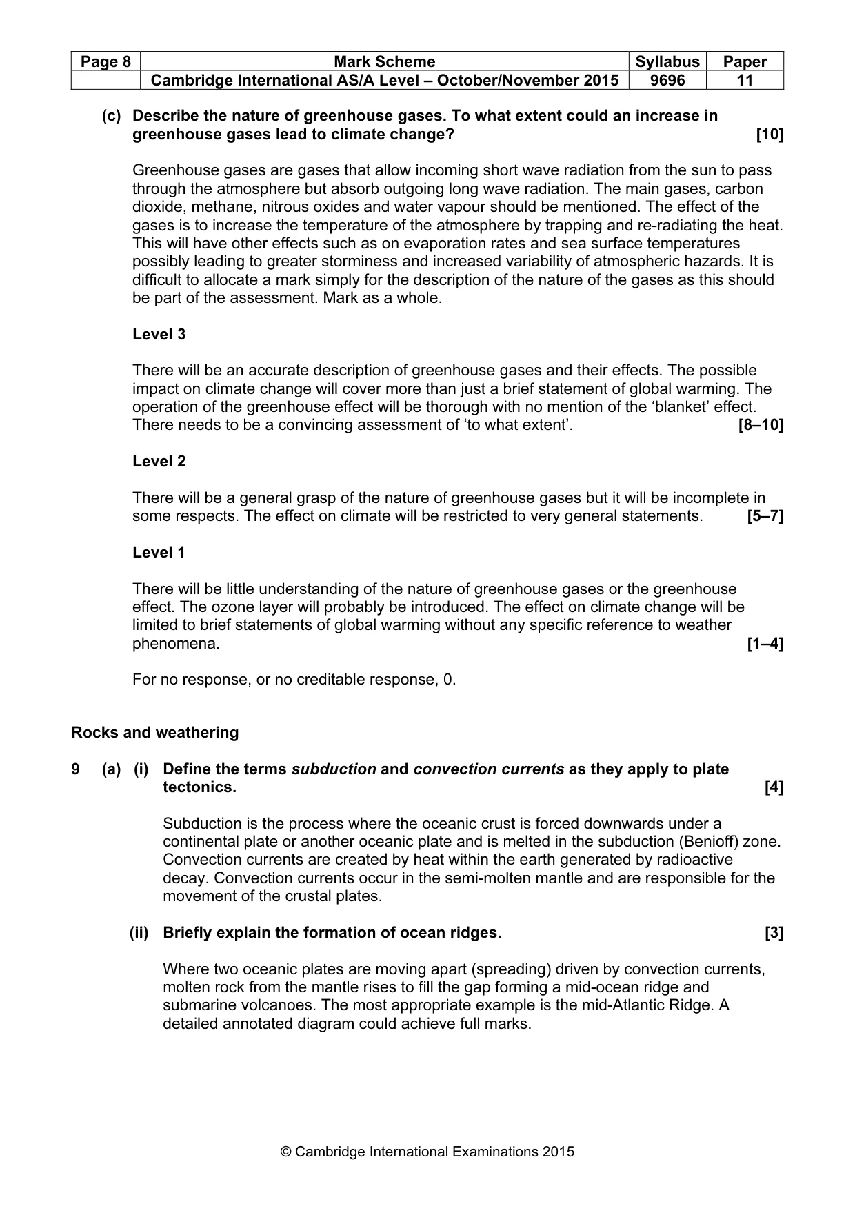 Mark scheme, page 8 of 14