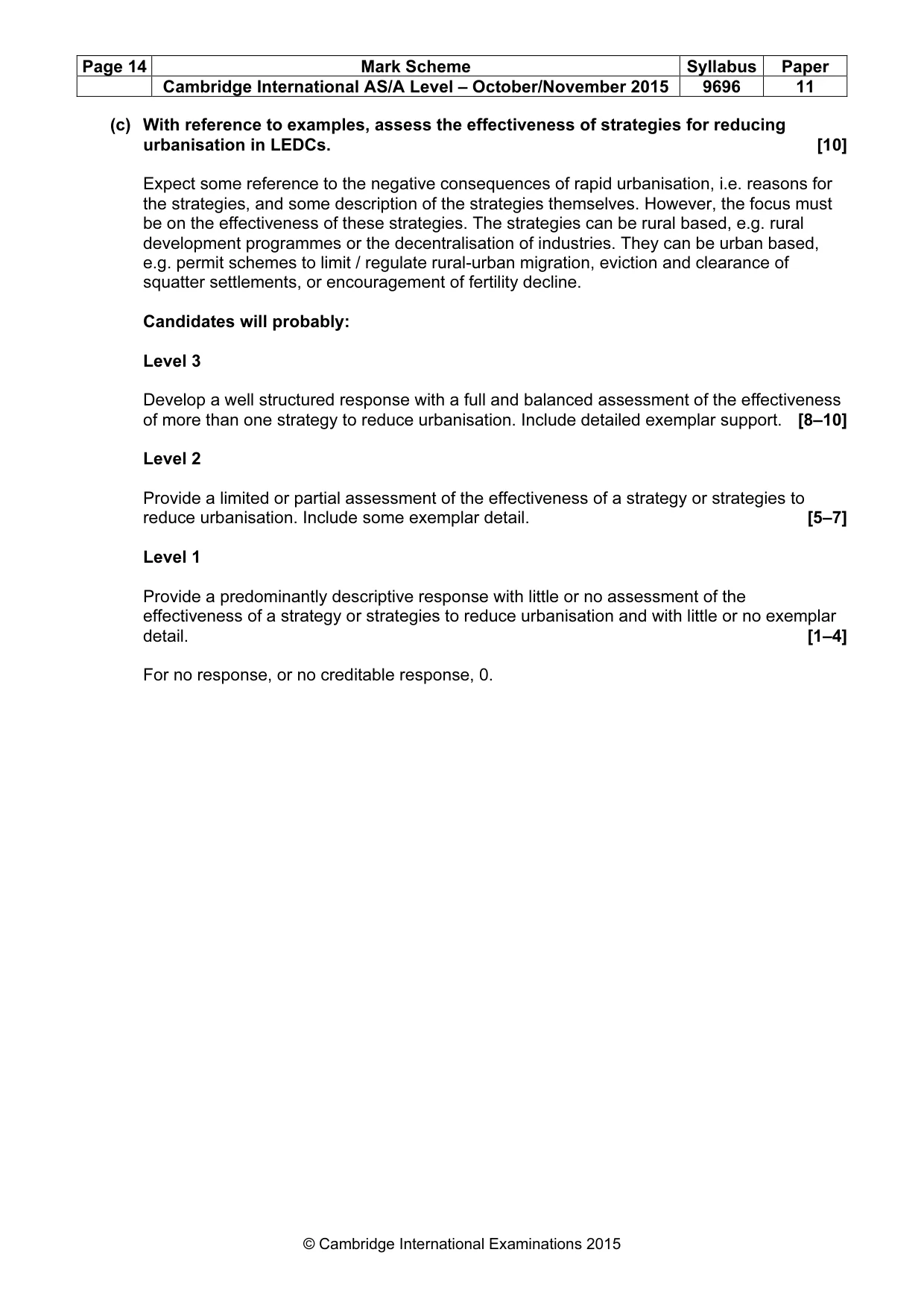 Mark scheme, page 14 of 14