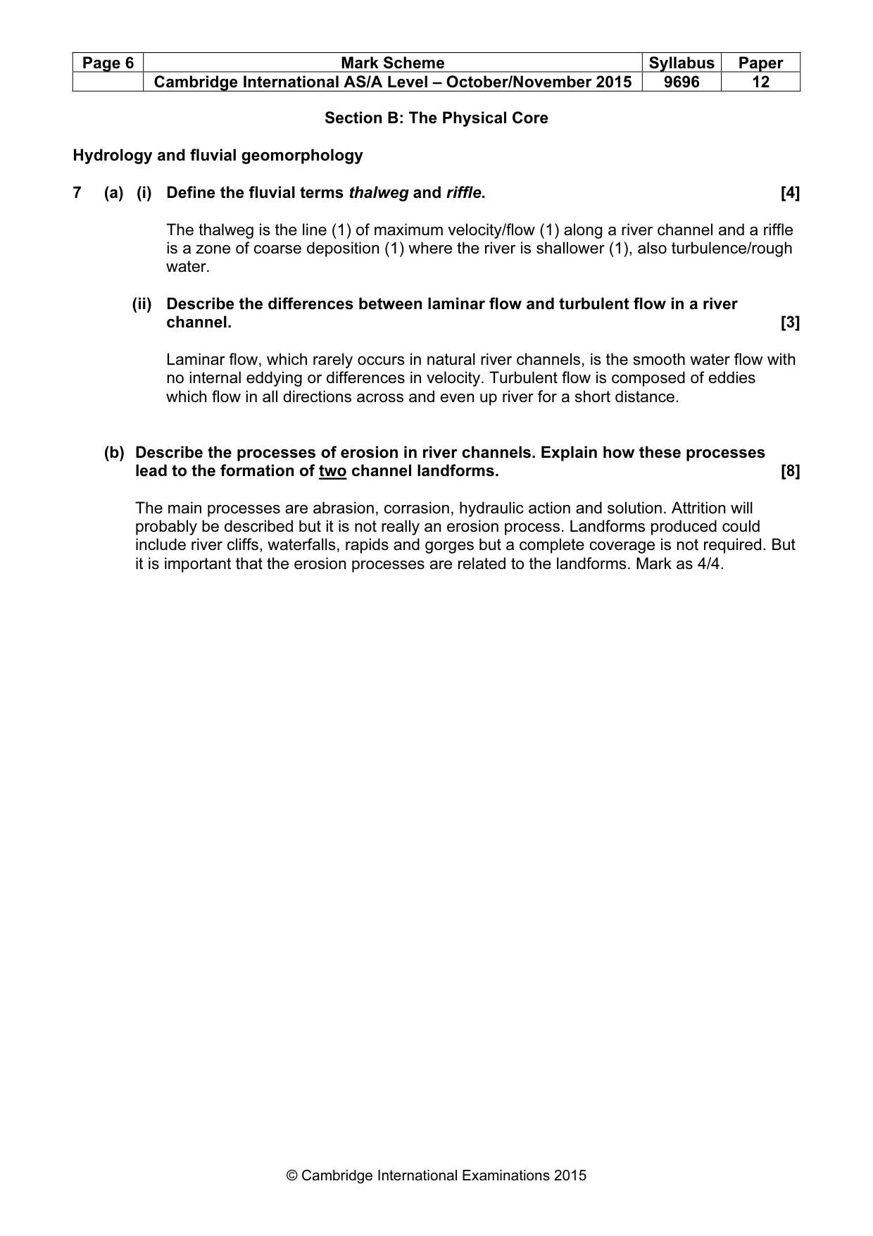 Mark scheme, page 6 of 15