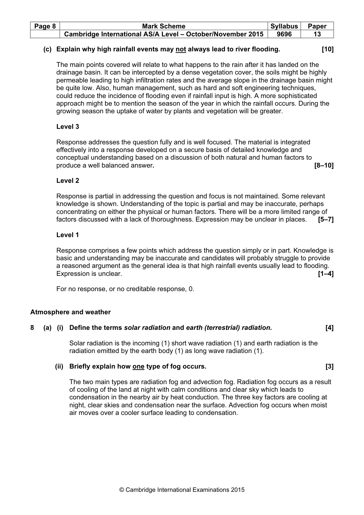 Mark scheme, page 8 of 17